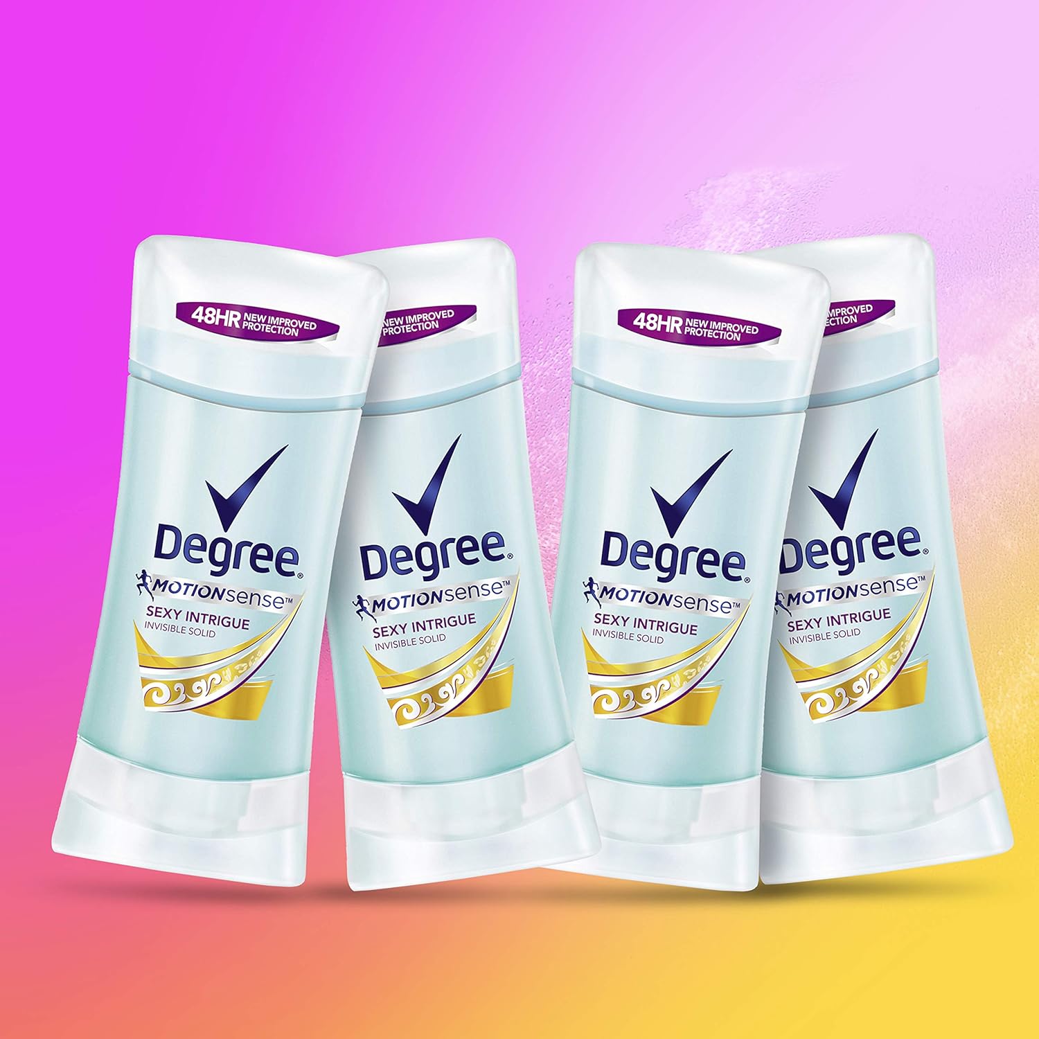Degree Antiperspirant Deodorant 48 Hour Advanced Protection Sexy Intrigue Deodorant for Women 2.6 oz, 4 Count