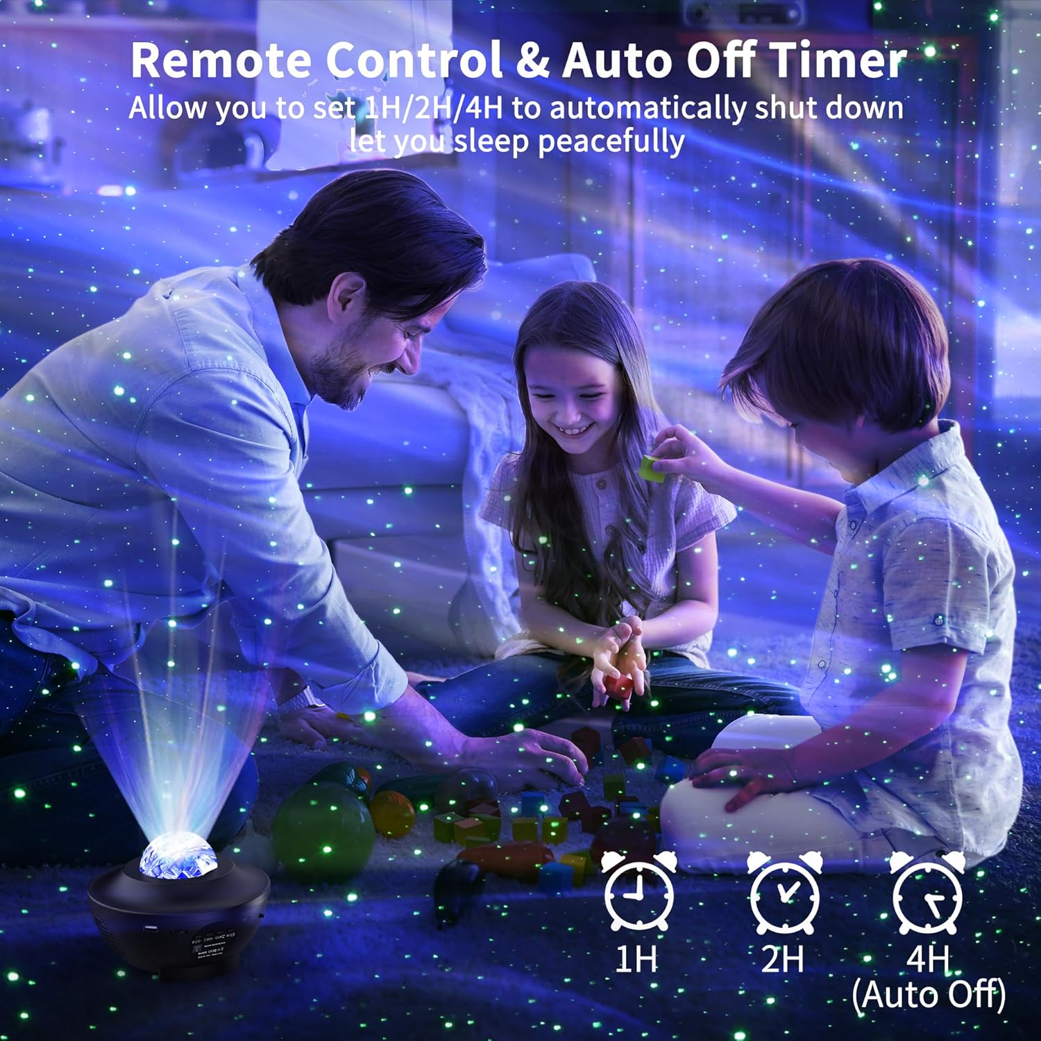 itayak Northern Lights Projector, Aurora Star Galaxy Projector Night Light for Bedroom/Ceiling/Party with Bluetooth Speaker, Soothing Mood Northern Light Lamp for Kids, Adults, Gift Idea