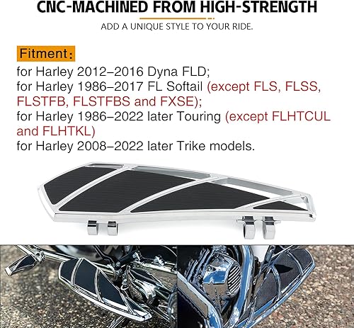 Miniatura 3 de Phantom Driver - Estriberas delanteras para motocicleta Harley 12-16 Dyna FLD 86-2023 Touring Road Glide Road King Street Glide 86-17 Softail FL