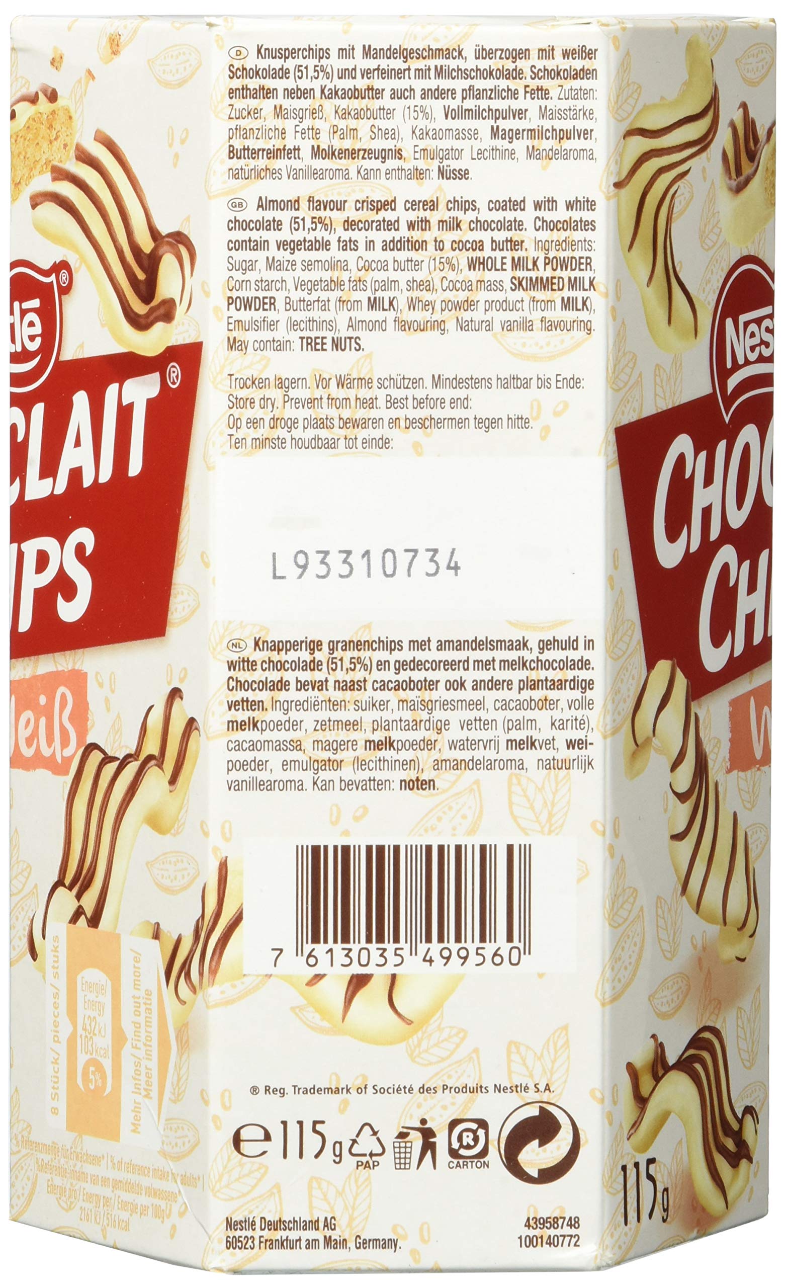 Choclait Chips White, 15er Pack (15 x 115 g)