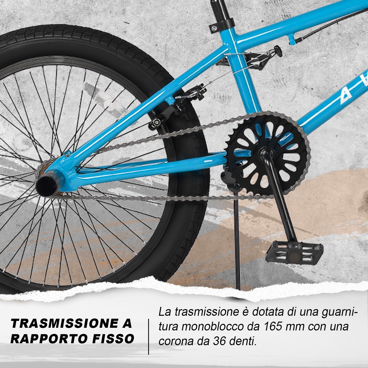 AVASTA Bicicletta BMX per Bambini Freestyle da 20 Pollici per età 6 7 8 9 10 11 12 13 14 Anni Ragazzi Ragazze Adolescenti e Junior Riders con 4 Picchetti, Rotori a 360 Gradi, Blu