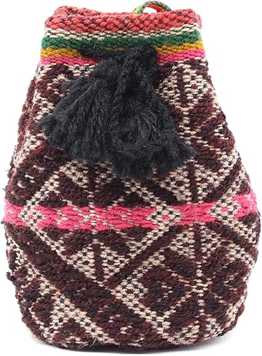 Miniatura 3 de Shamans Market Bolso con cordón peruano - Pequeño Rojo