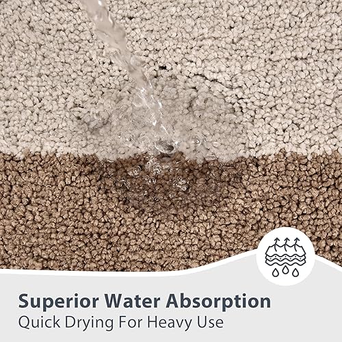 Miniatura 3 de Alfombras de baño de 30 x 46 pulgadas, antideslizantes, extrasuaves, absorbentes, lavables a máquina, de secado rápido, para suelo de baño, ducha,