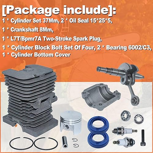 Miniatura 2 de Para Stihl 017 018 MS170 MS180, MS180 Juego de cilindros, 1130 020 1208, 1132 030 0402