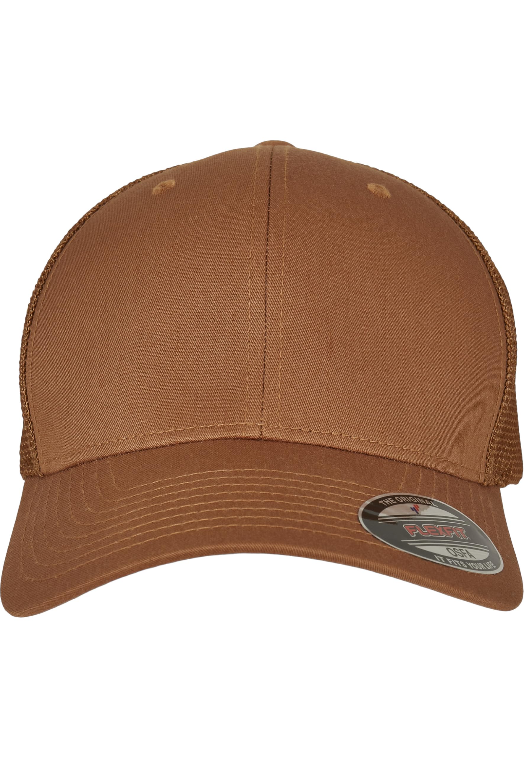 Flexfit Unisex Mesh Trucker Baseball Cap, Caramel, One Size