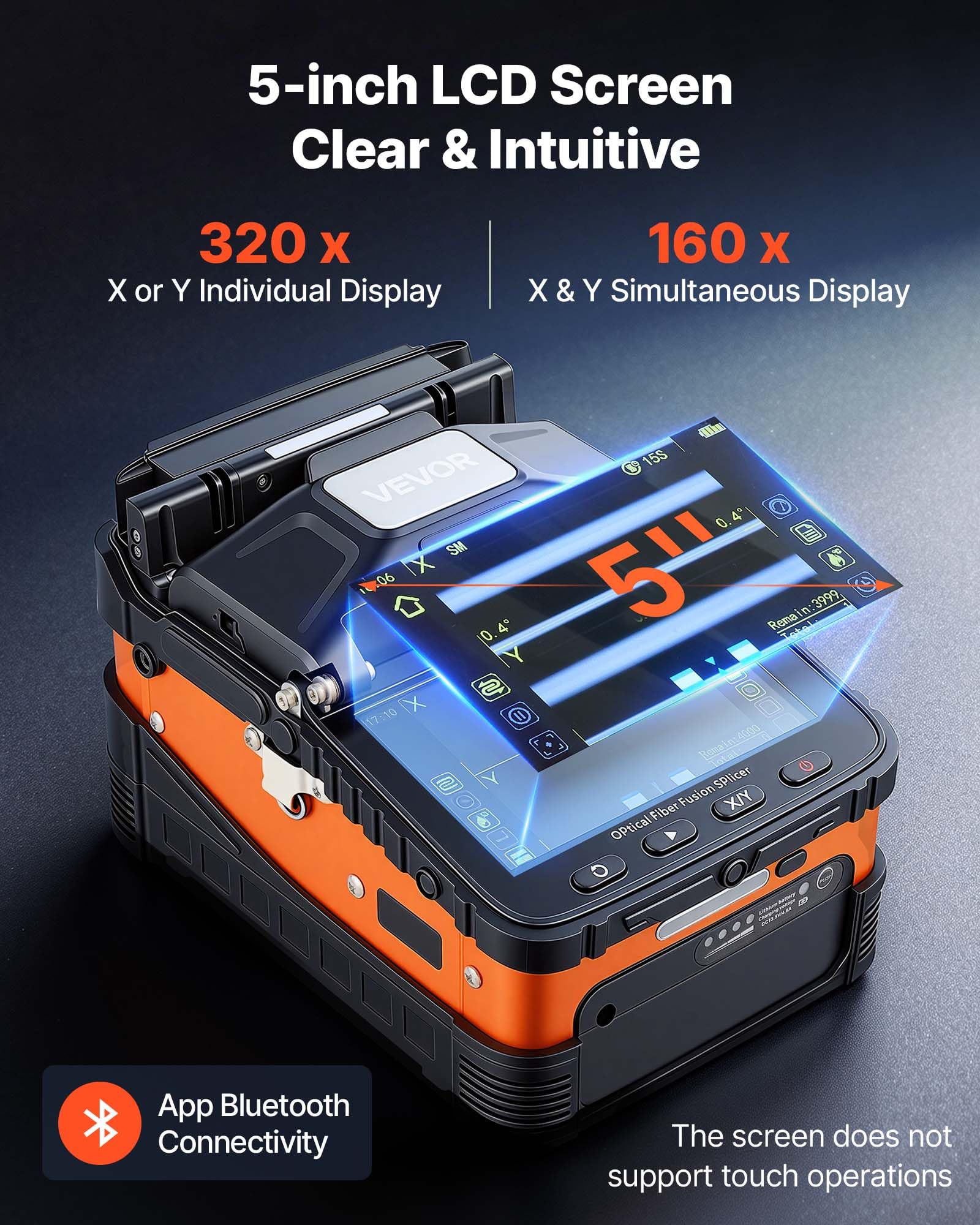 VEVOR Soudeuse Fibre Optique 6 Moteurs Épisseuse Fusion avec Épissage 8 s
