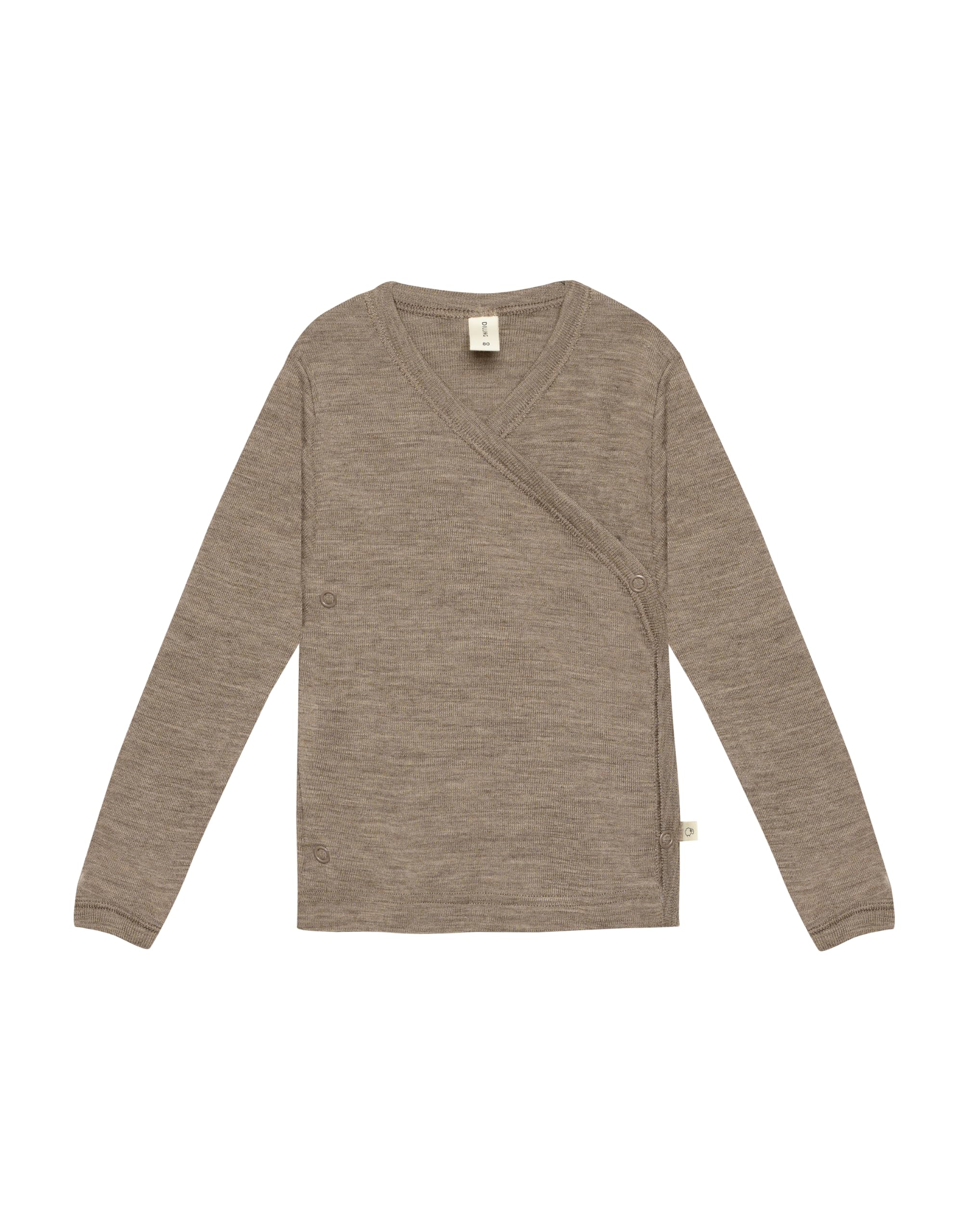 Dilling Baby Wickelshirt Bio-Merinowolle Langarm Midlayer temperaturregulierend atmungsaktiv