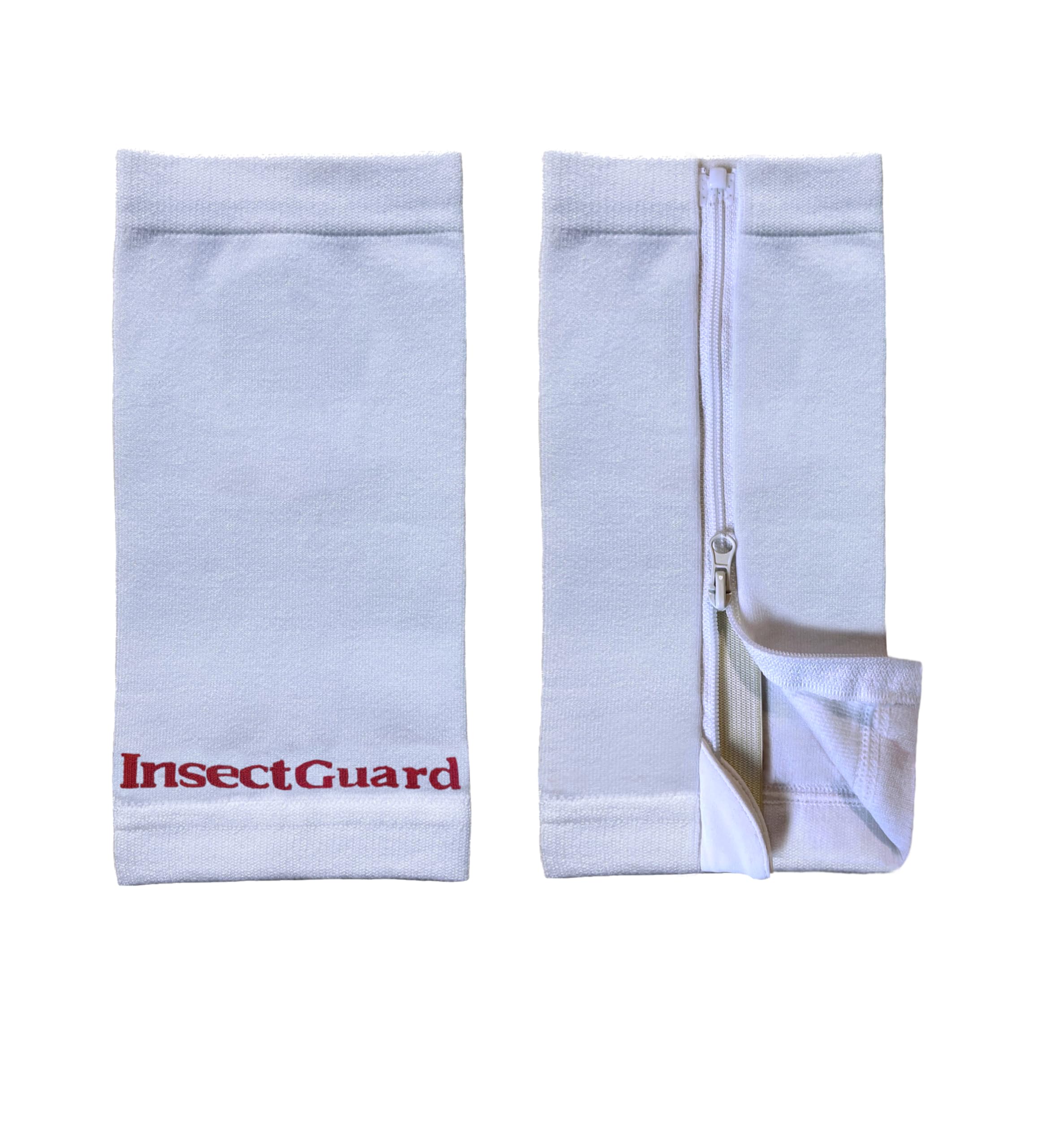 InsectGuard Tick Gaiters - ZipOn Permethrin Treated, Ticks, Mosquitoes, Flies & More Insect Repellent, Unisex Adult, White XW Extra Wide, 8 Inch Long Pair