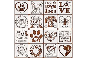 16 Pieces Dog Stencil, Painting Template, DIY Craft Template, Plastic Drawing Stencils