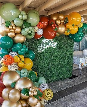 138pcs Safari Jungle Balloon Arch Kit, Lion King Birthday Party Decorations