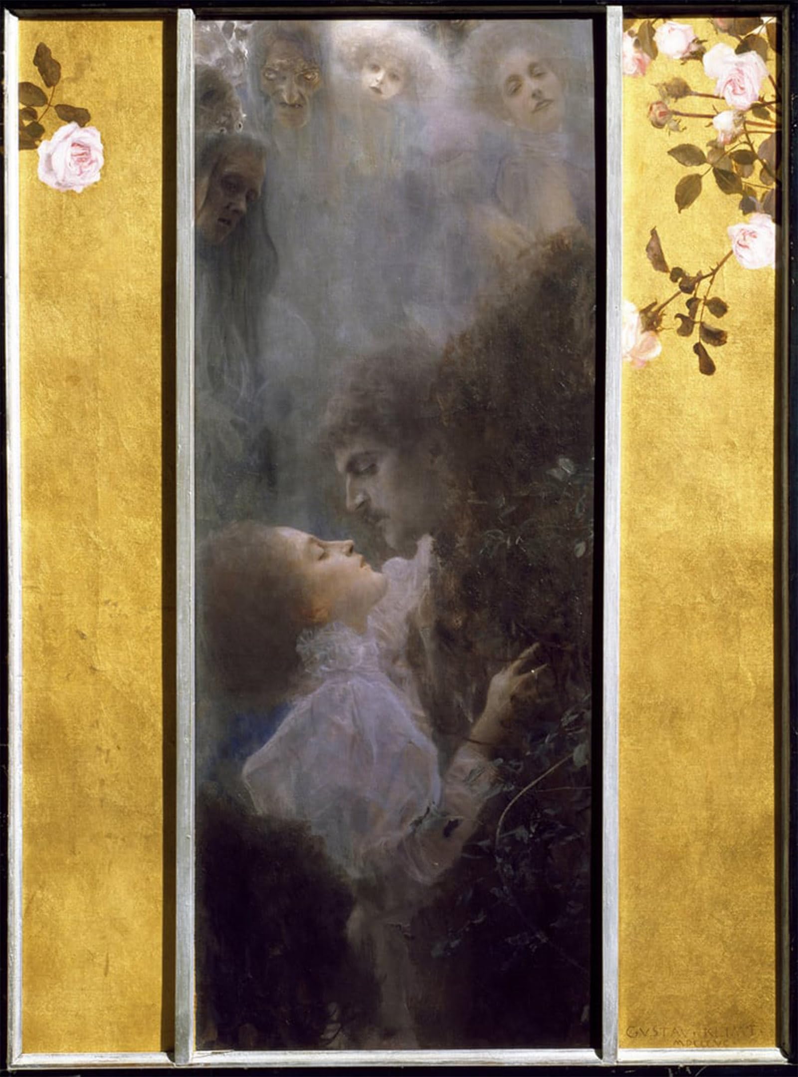 SERENDIPITP Abstract Painting Mural Print Picture Wall Decor Painting Allegory of Love Painting by Gustav Klimt by Gustav Klimt Vintage Wall Artwork for Home Decor 60x90cm