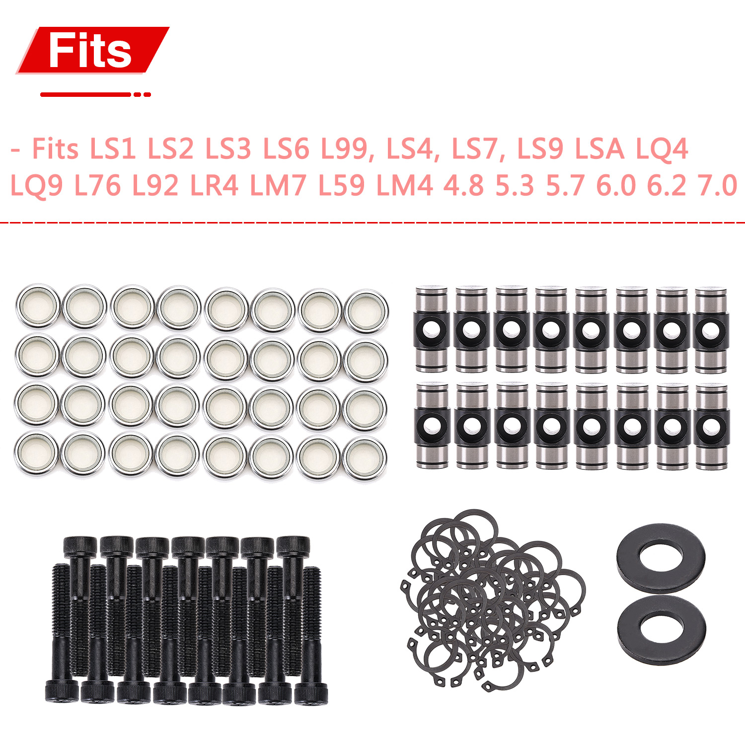 LS Trunion Kit Partsflow LS Rocker Arm Trunion Upgrade Kit - Fits LS1 ...