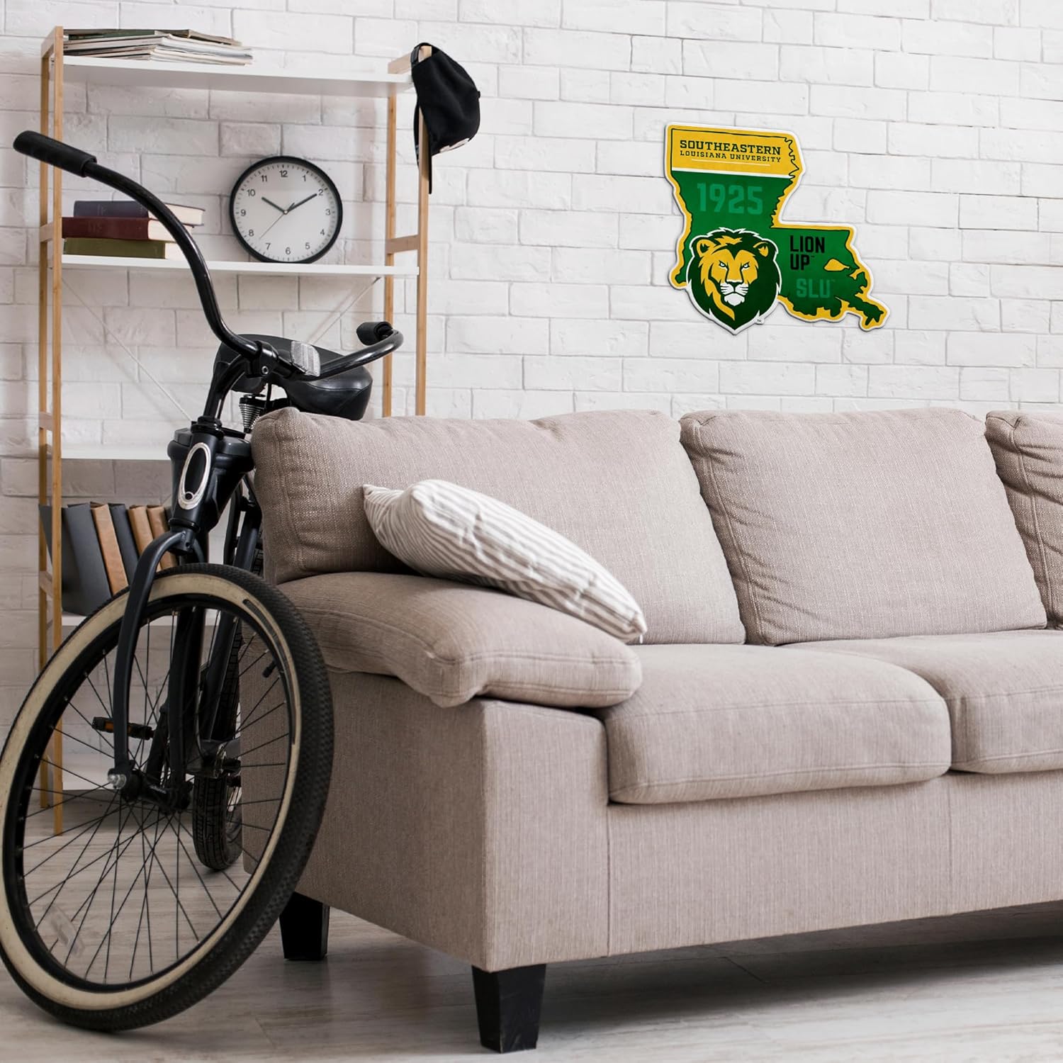 Rico Industries NCAA Southeastern Louisiana Lions State Shape Cut Pennant - Home and Living Room Décor - Soft Felt EZ to Hang - Image 3