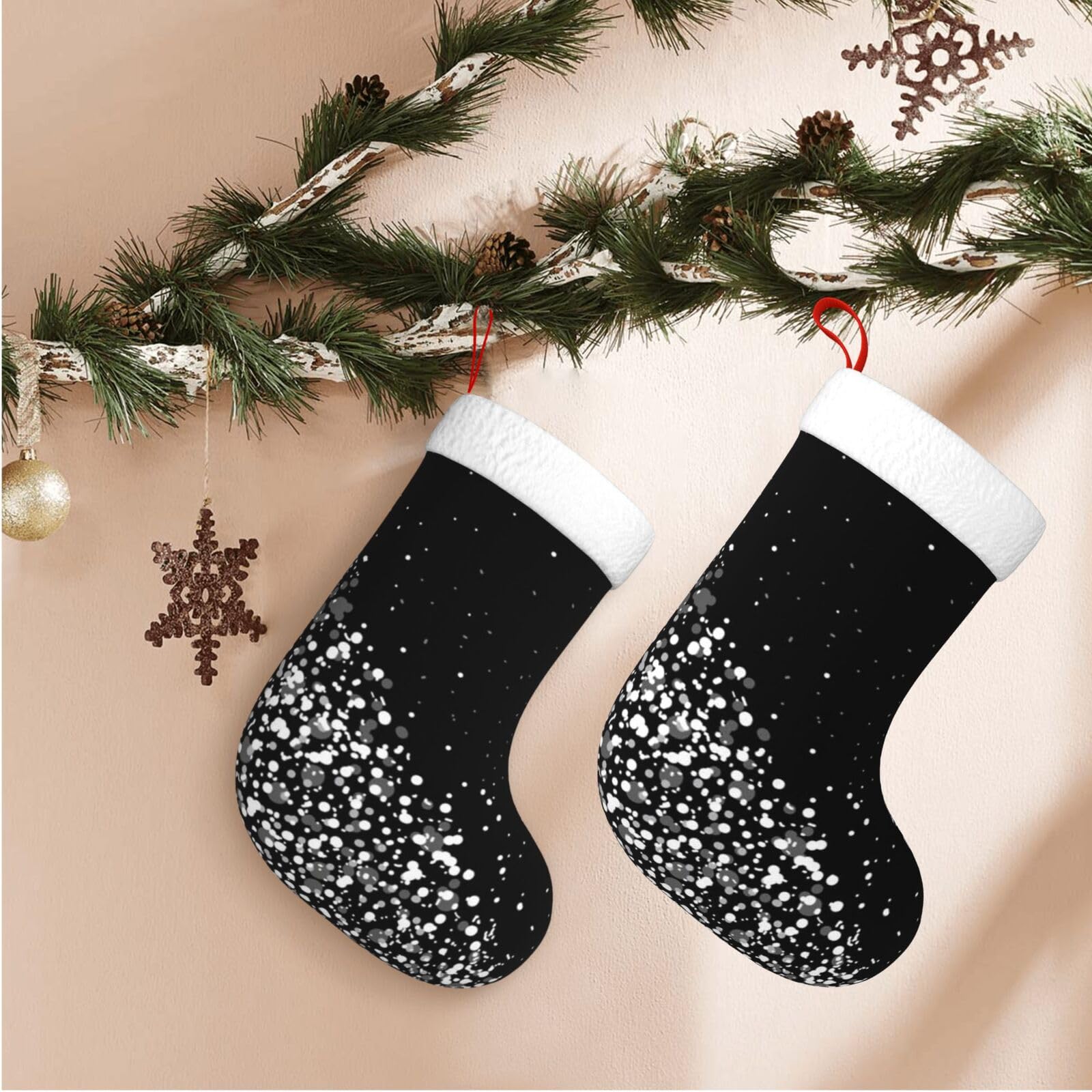 Lot De 3 Chaussettes De Noël à Paillettes - Décorations Suspendues Pour Sapin - Sacs Cadeaux Festifs - 6