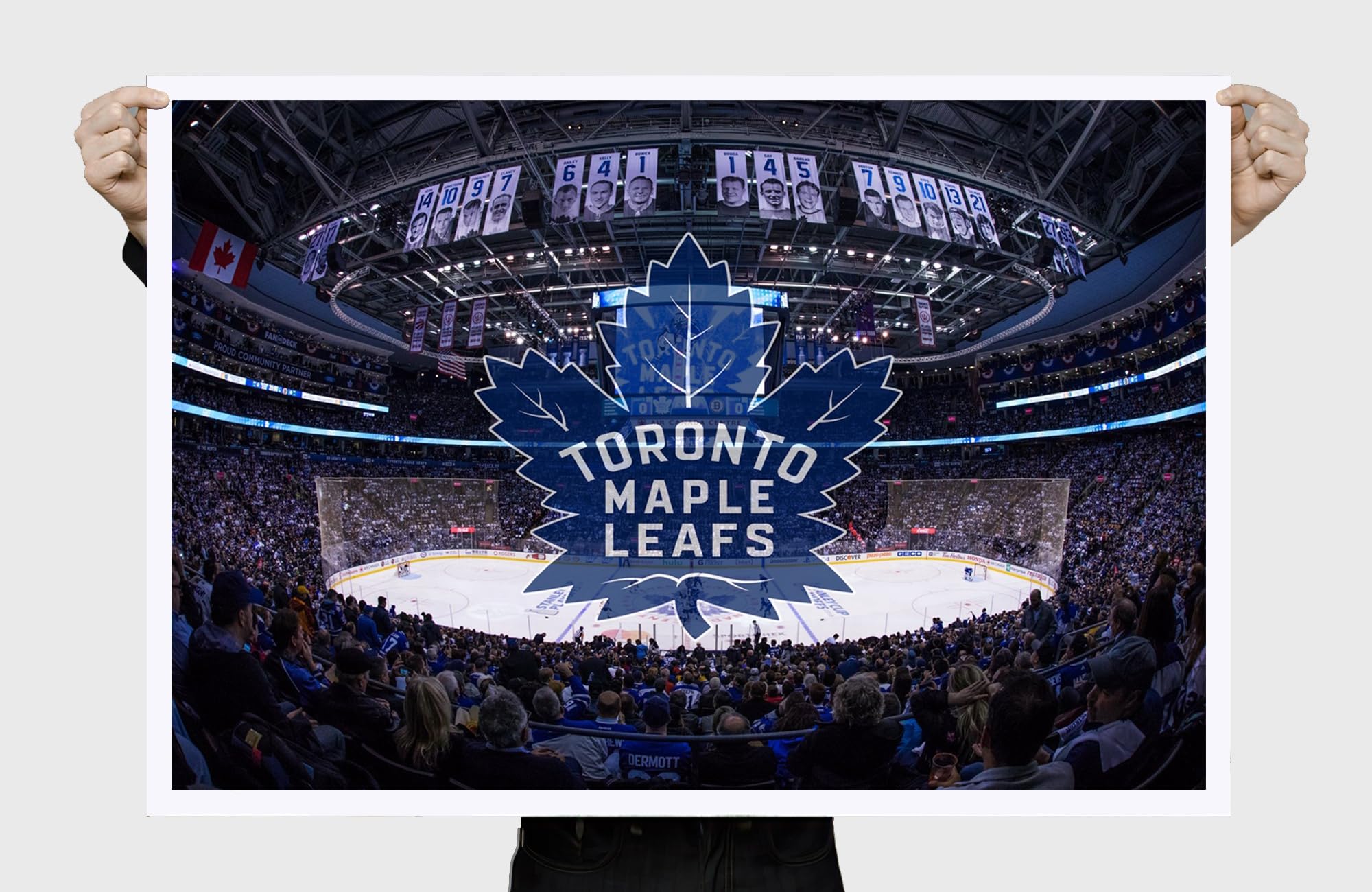 Sports Fan Gift Toronto Maple Leafs Hockey Stadium Canvas Art - Air Canada  Centre Wall Decor Poster 16x24 Inch Maple Leafs Poster, image size:2000x1300
