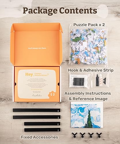 Miniatura 7 de PieceRelax Lienzo decorativo para pared, 366 piezas de plástico para adultos, Vincent Van Gogh, La noche estrellada, regalo único y decoración del