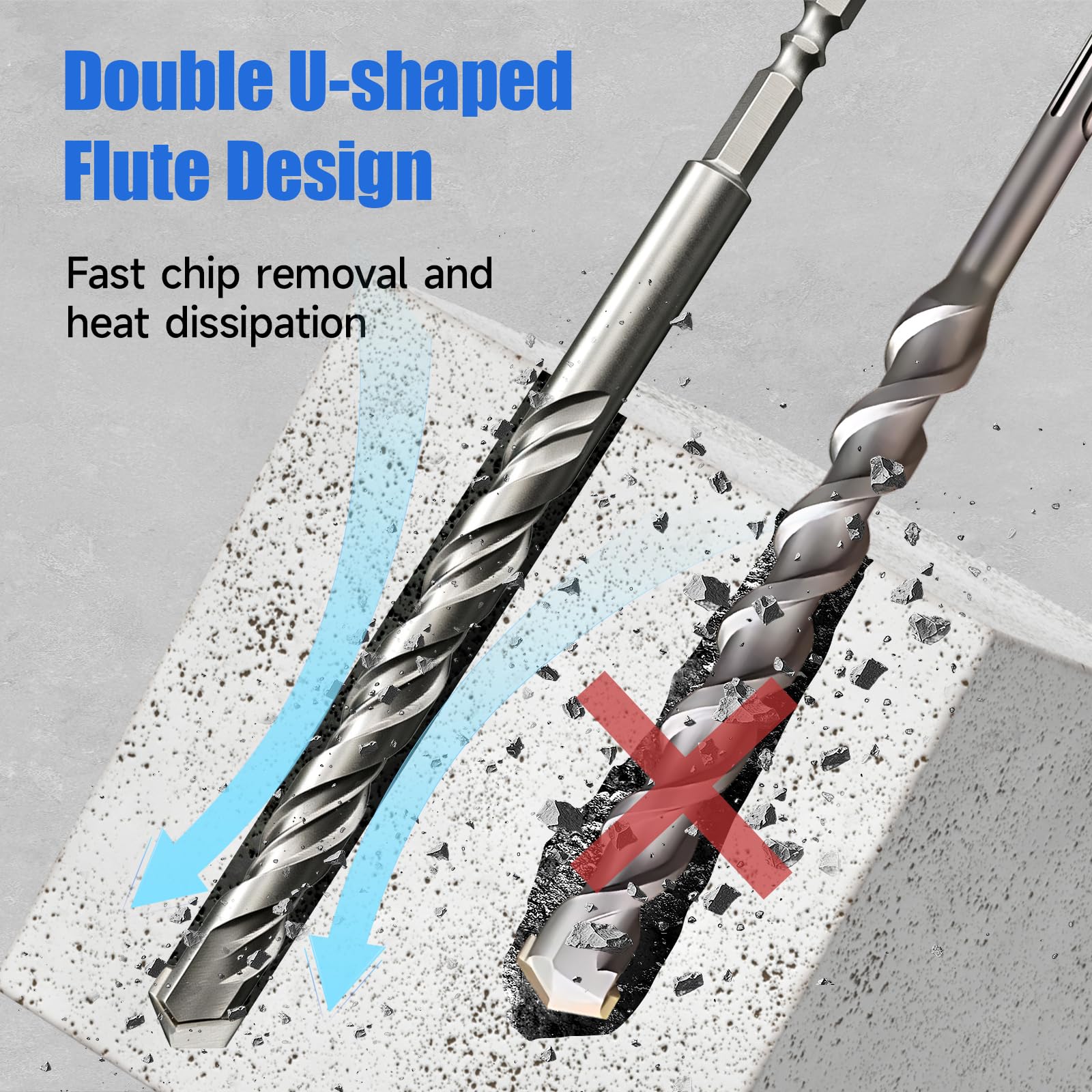 Masonry Drill Bit Set - 16 Pcs Carbide -5