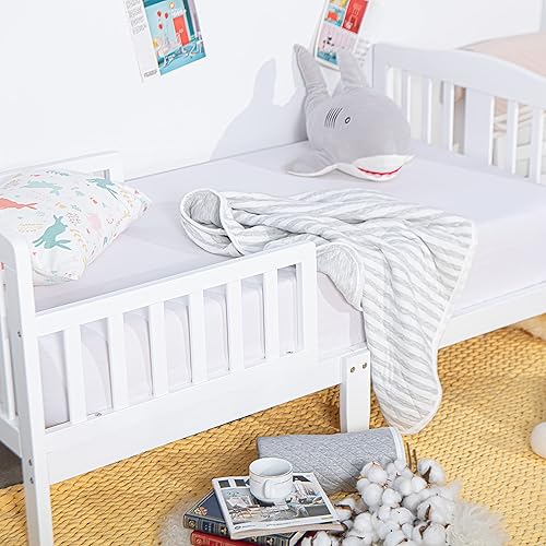 Miniatura 6 de NTBAY - Sábana bajera ajustable para cuna para bebé, color sólido y suave, 28.0 x 52.0pulgadas