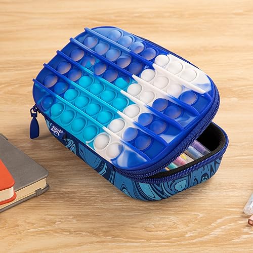Miniatura 6 de ZIPIT Estuche de Lápices POP para Niños, Estuche de Lápices Fidget Sensorial de Silicona para la Escuela, Caja Organizadora de Papelería de Gran