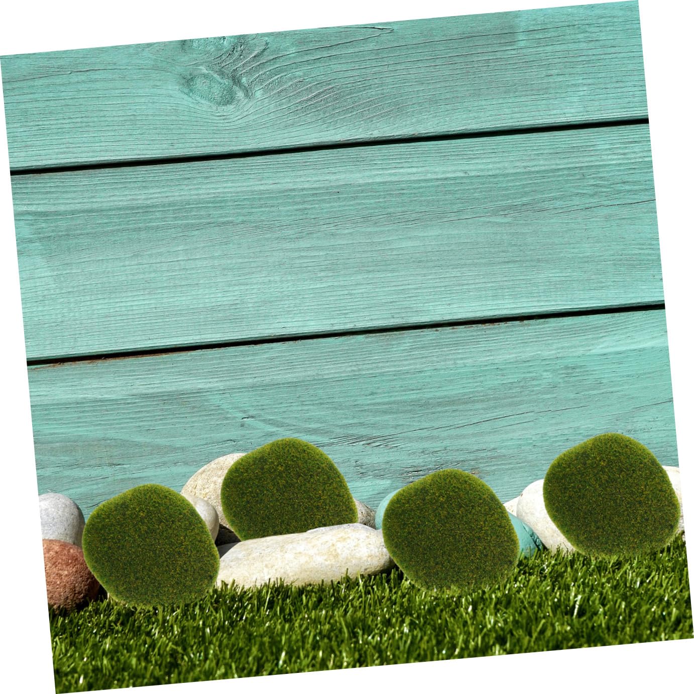 Cabilock 43 Piezas de Piedra Artificial Musgo, Adorno Decorativo de Espuma Verde para Pared de Fondo y Hogar, Estilo Creativo