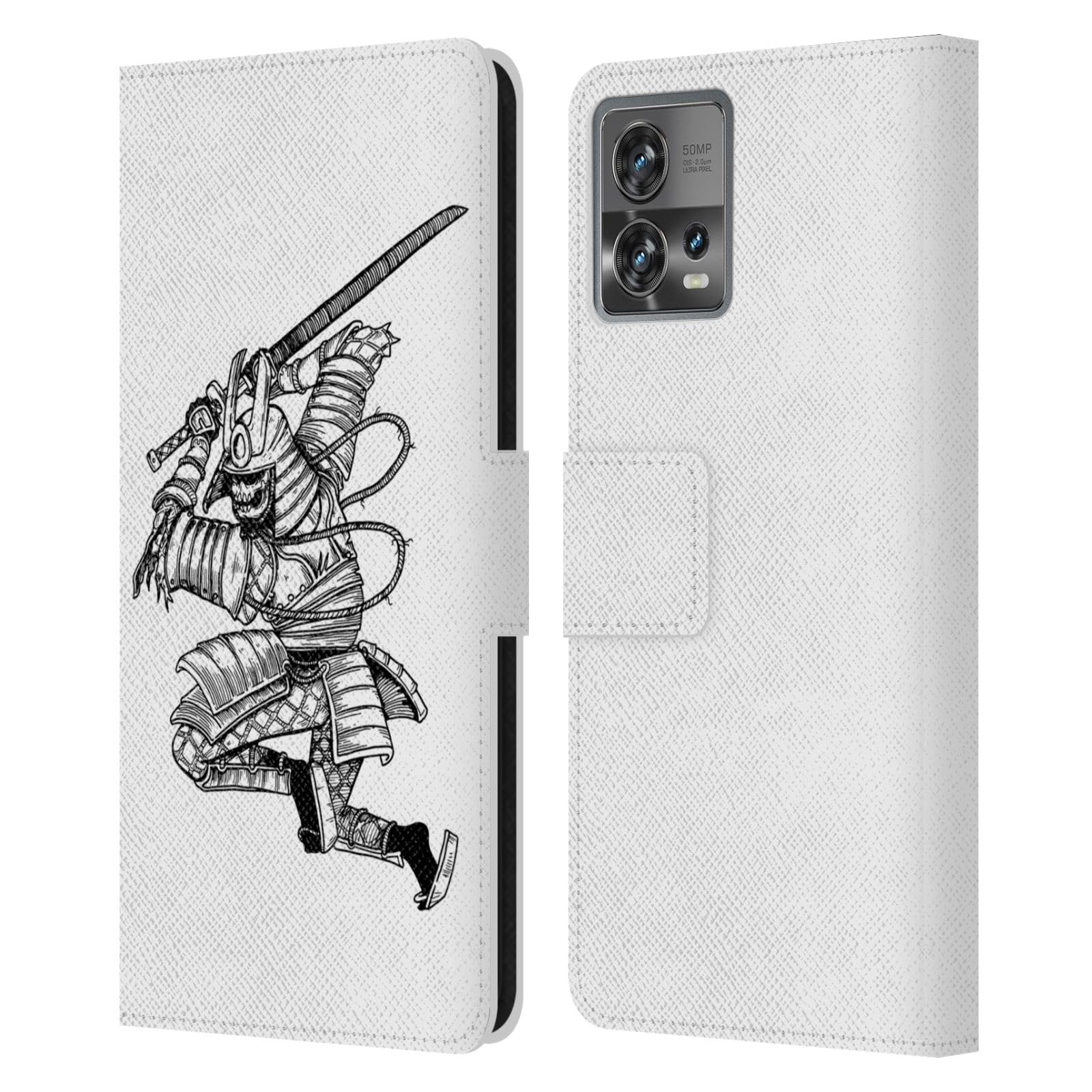 Head Case Designs Officially Licensed Matt Bailey Sword Stance Samurai Leather Book Wallet Case Cover Compatible With Motorola Moto Edge 30 Fusion
