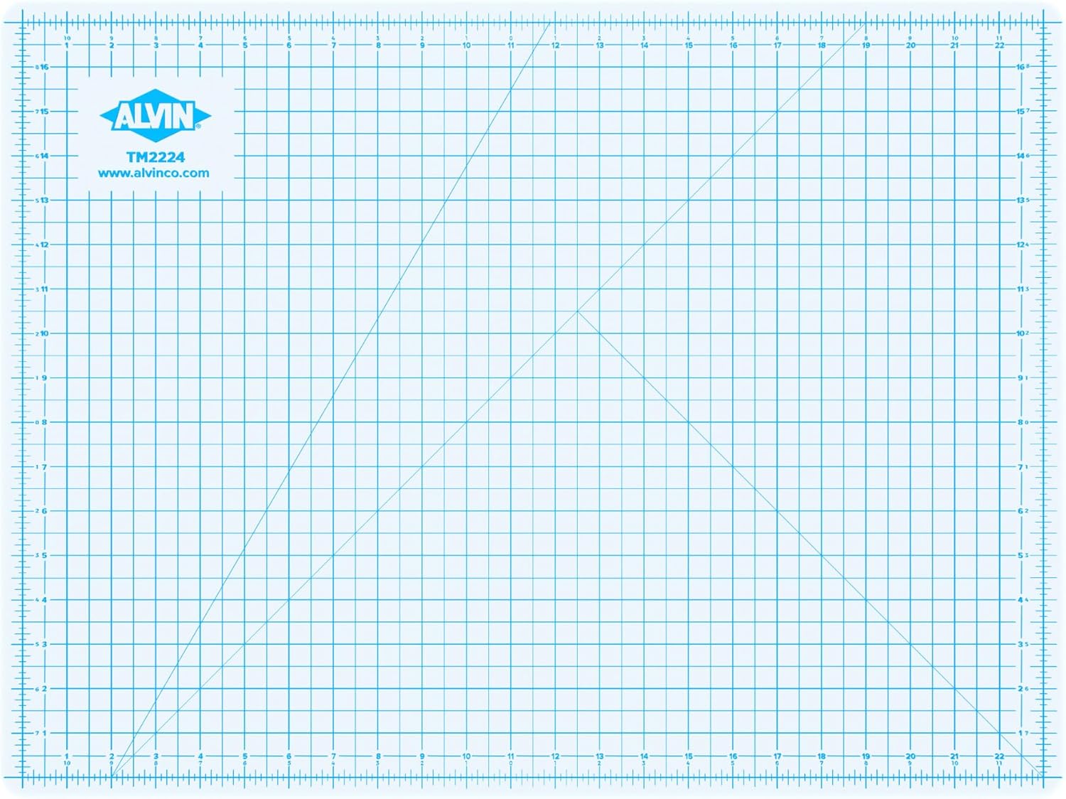 ALVIN TM Translucent Cutting Mat 18 x 24 inch | 3mm Layer with Grid on 1 Side | Light Box Compatible - Model TM2224
