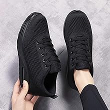 Zapatillas cuña Mujer Deportivas cuña Mujer Zapatos Deporte Gimnasio Zapatillas de Running Ligero Sneakers Cómodos Fitness Zapatos de Trabajo5