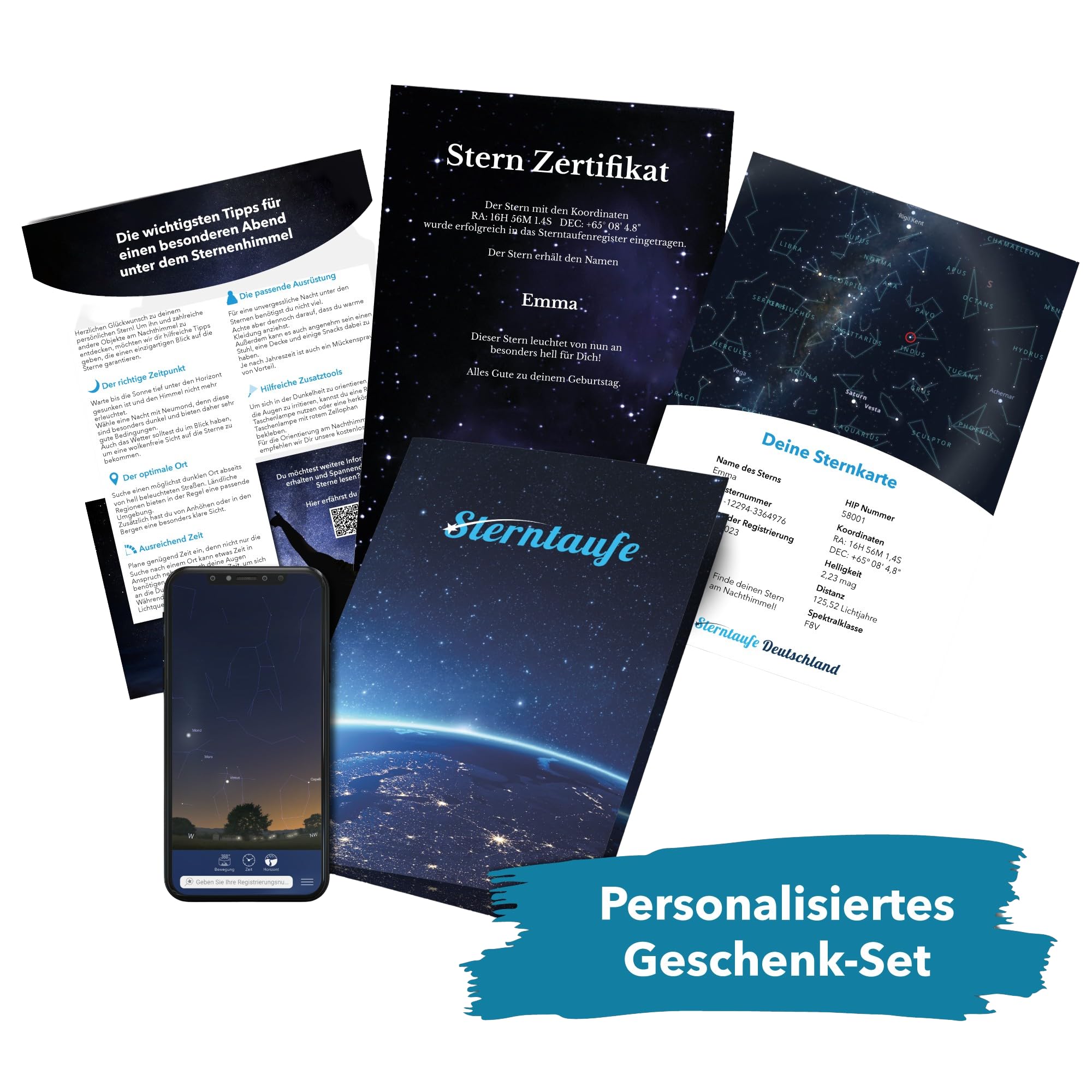 Stern taufen: Ein Geschenk, das ein Leben lang hält - Einzigartige Geschenkidee - Inkl. Geschenkmappe, Zertifikat & Sternkarte
