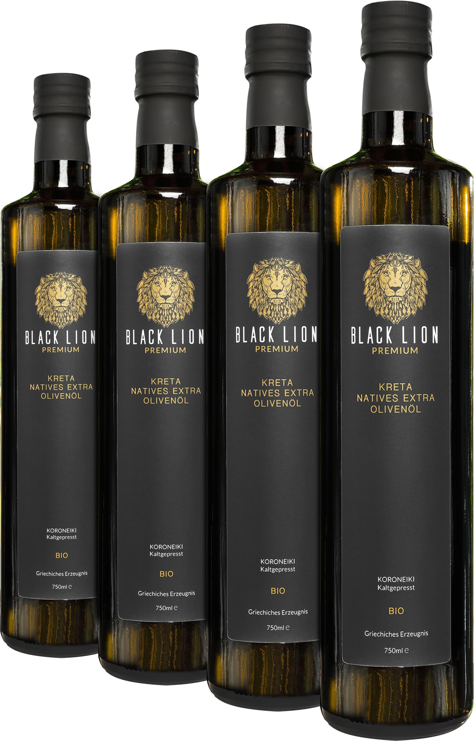 KRETA | griechisches Bio Olivenöl Kaltgepresst, nativ extra | mild-fruchtig-lecker | 100% Koroneiki-Olive Premium (4x 750ml)