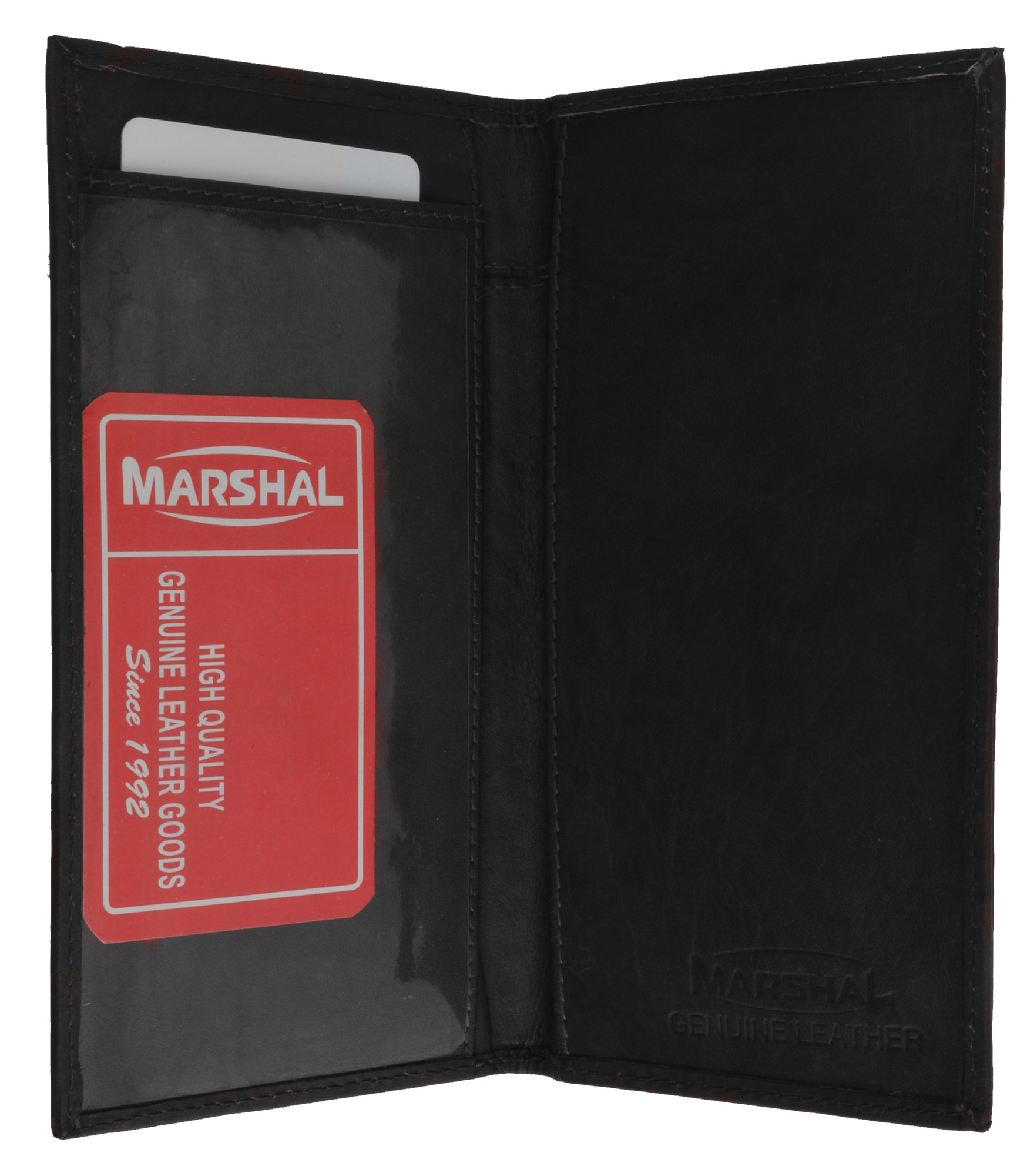 Marshal Copertina per libretto degli assegni tinta unita, nero, taglia unica