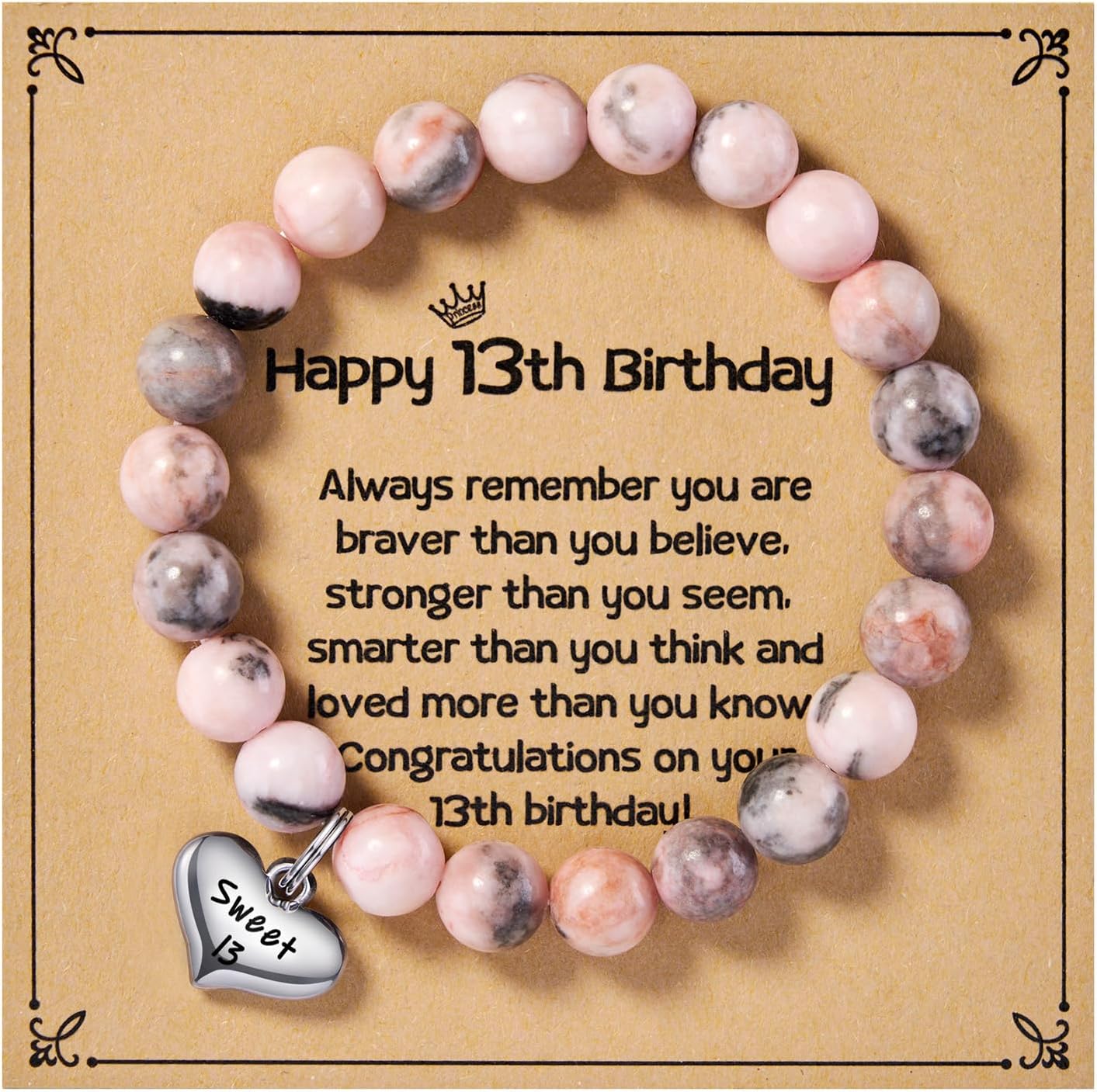 MIXJOY Happy Birthday Gifts for Women, Birthday Braided Beads Bracelet Gifts for Turning Age Daughter Granddaughter Niece