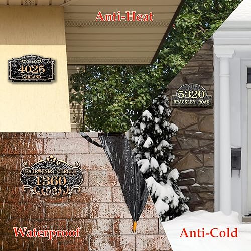 Miniatura 6 de Placa personalizada de dirección de casa, letrero personalizado de número de casa de 12 pulgadas, placa de nombre de calle acrílica personalizada de