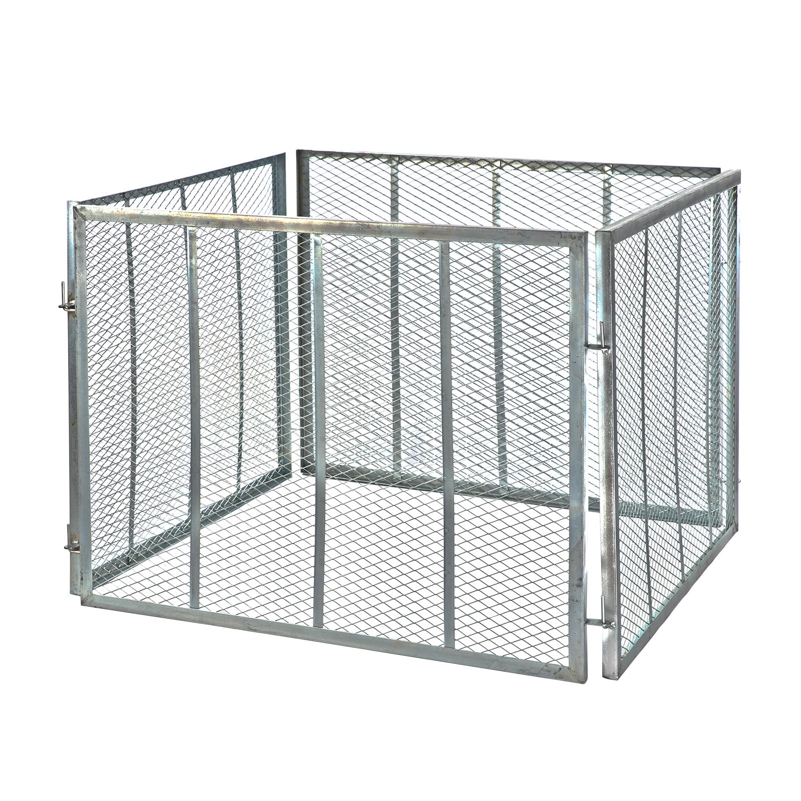 DEMA Garten Metallkomposter 107x107x81 cm – Vollverzinkter Komposter für Gartenabfälle, Robuste Bauweise, Ideal für Kompostierung
