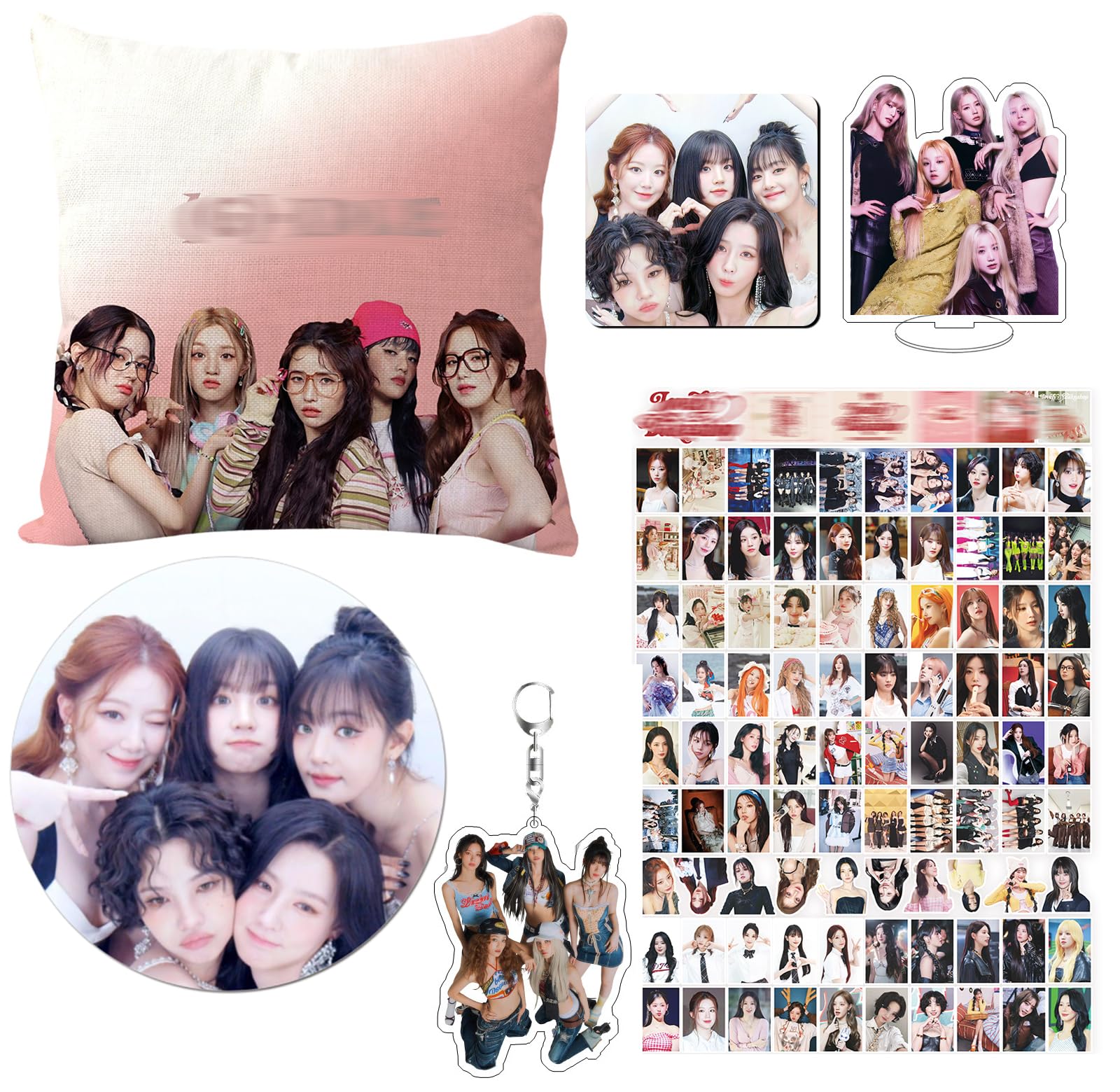 (G) Juego de regalo I-DLE, juego de regalo para fans de K-POP, pegatina GIDLE, alfombrilla para ratón, mini tarjeta de estadística de acrílico