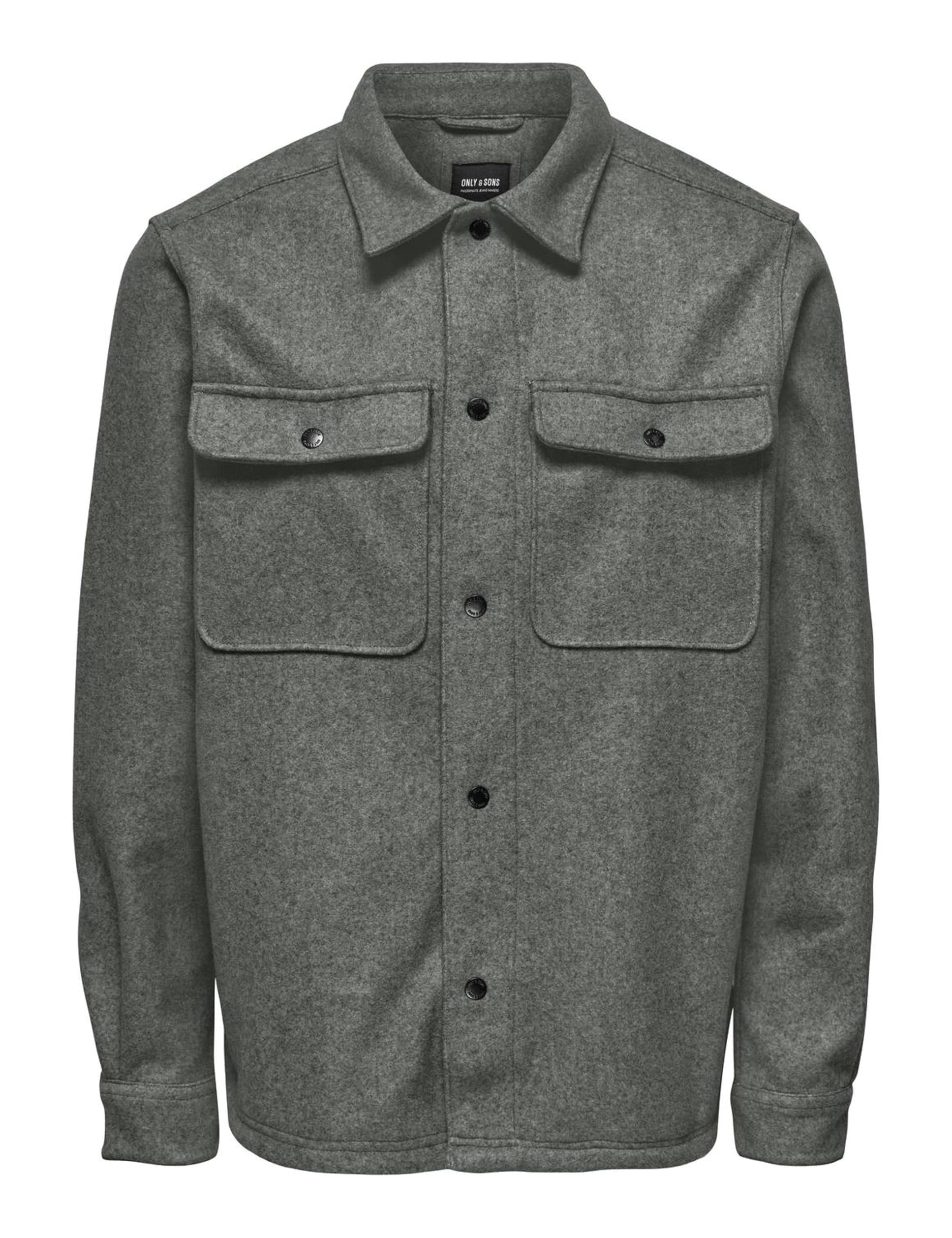ONLY & SONS Male Shirt ONSASH Shirt, Castor Gray, S