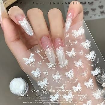 Amazon.co.jp: ネイルシール 2個セット ジェルネイルシール リボンと蝶