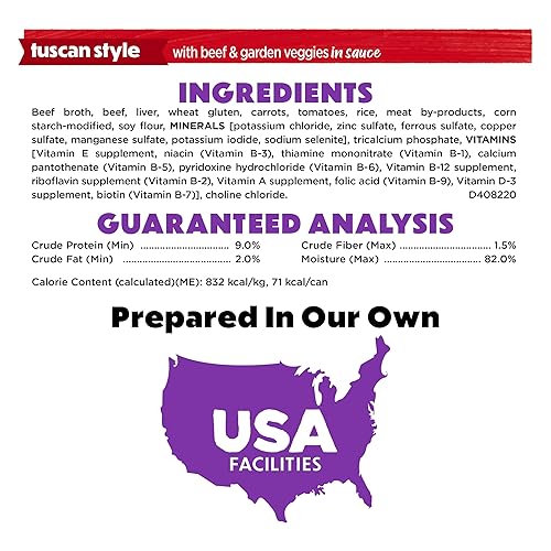 Miniatura 9 de Purina Beneful - Paquete variado de alimentos húmedos para perros Medleys Toscan Romana y Mediterráneo 2 paquetes de 12 latas de 3 onzas