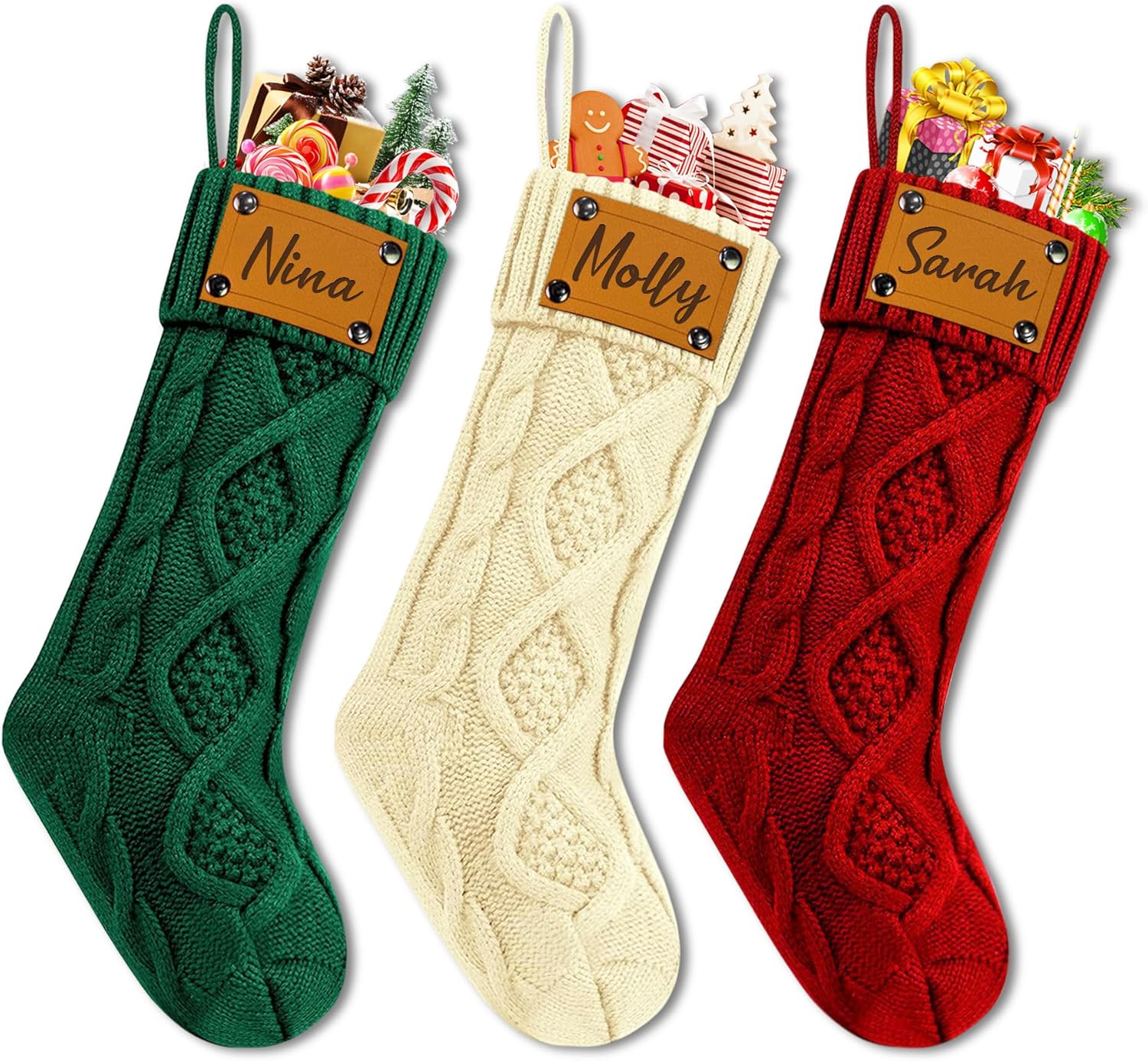 Custom Christmas Stockings with Names, Personalized