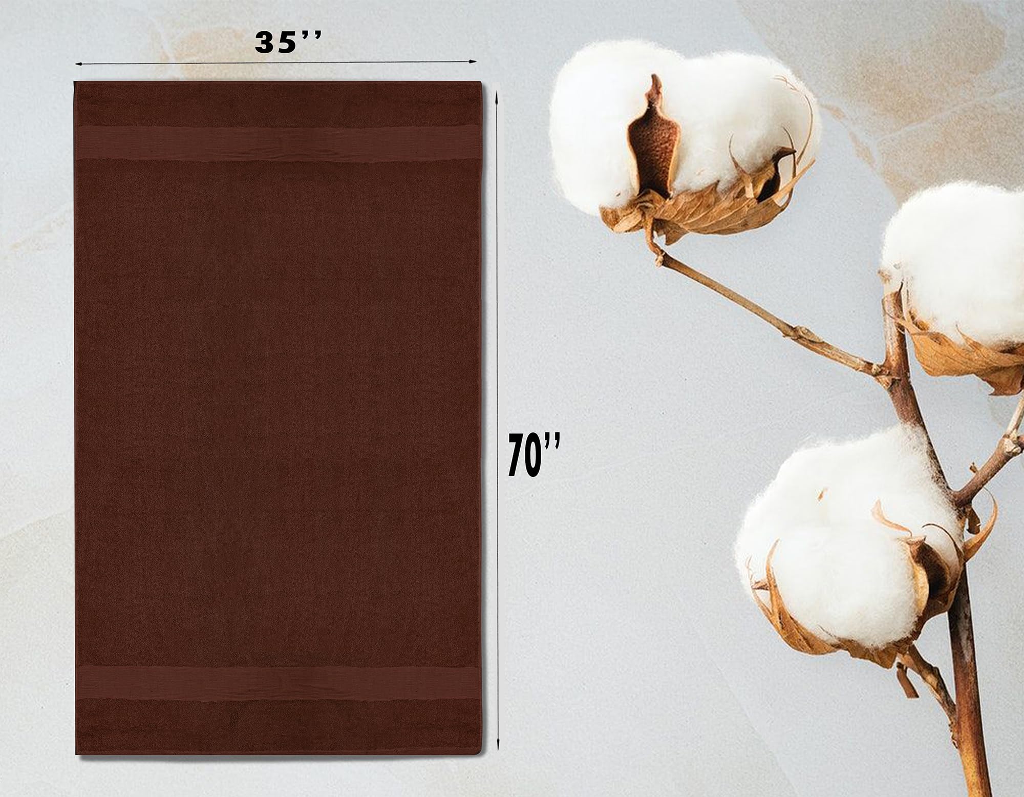 Draps De Bain Luxe 100% Coton 600 G/m² - Lot De 2, 89x178 Cm | Super Absorbants, Doux, Certifiés Oeko-Tex
