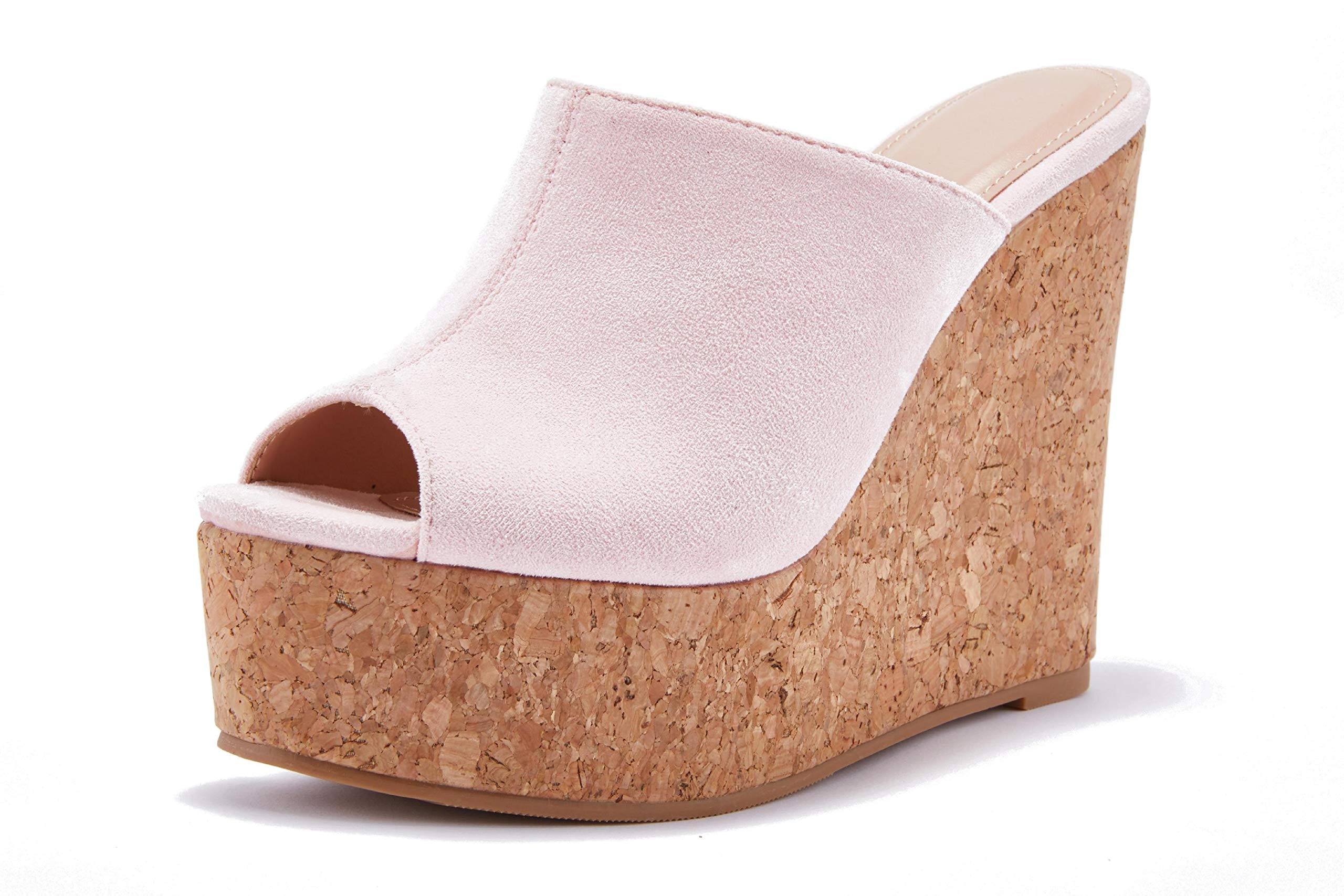 ladies wedge mule sandals