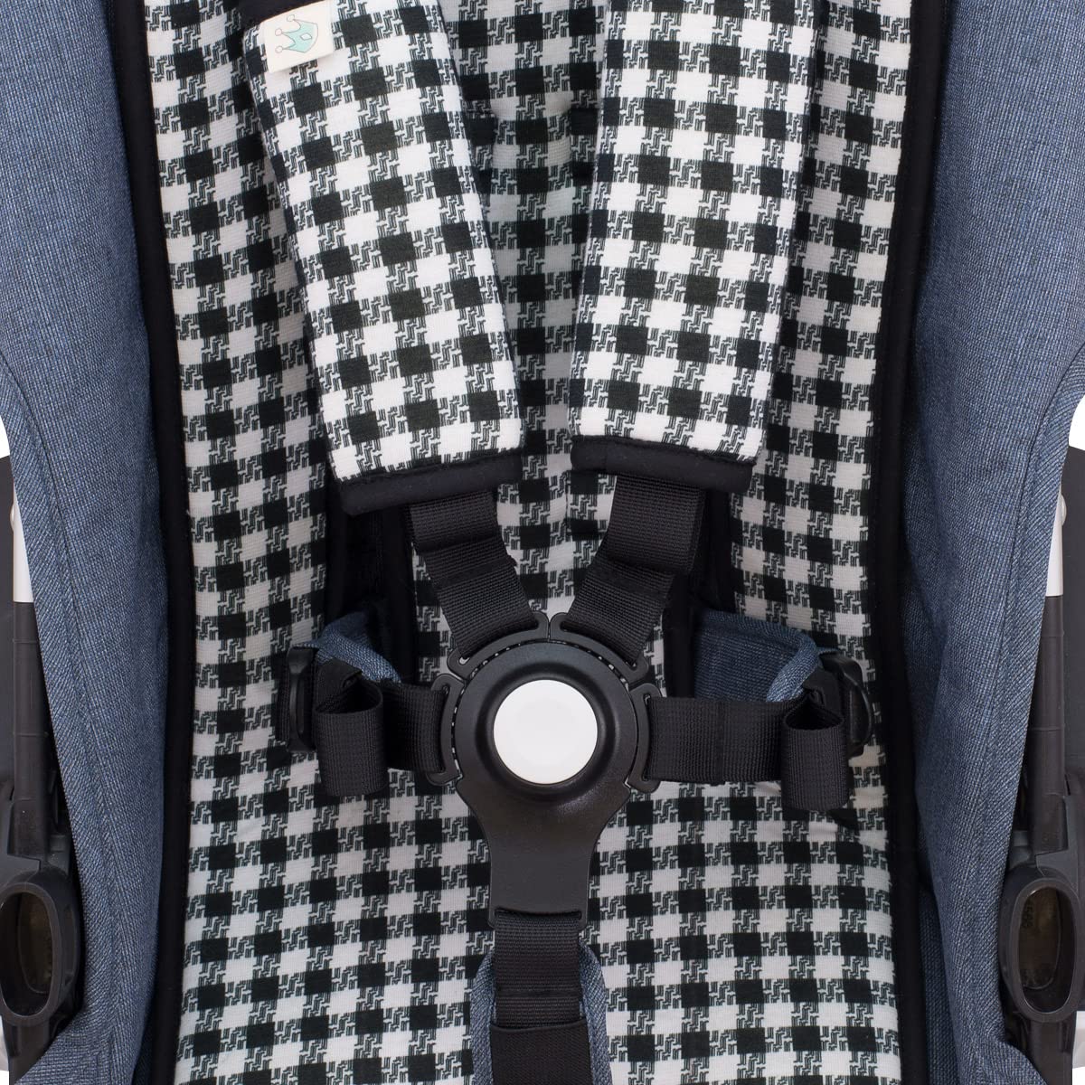 JYOKO KIDS Podkładka na wózek spacerówka, Bliźniaczy 100% Bawełna (Vichy)