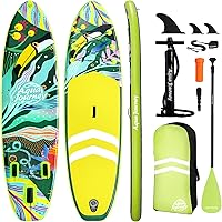 AquaJourney 10'6 Inflatable Stand Up Paddle Board - Wide Stable SUP for Beginners, Lightweight Kit with All Accessories Included