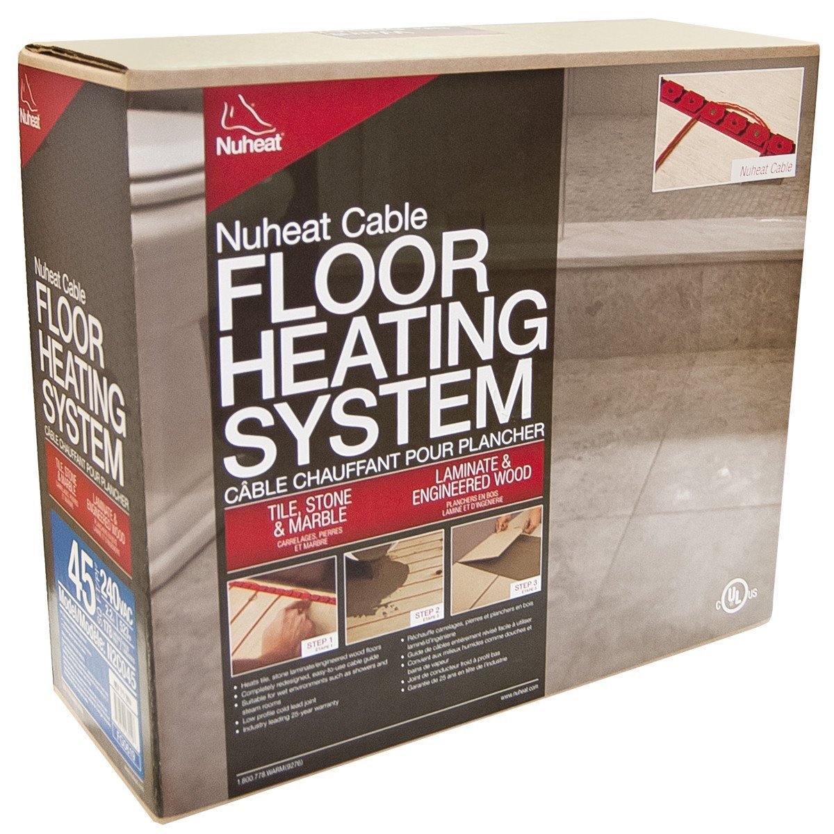 Buy Nuheat Electric Floor Heat Cable Warming Floors 120V / 240V All Sizes/Models (N2C145 240V