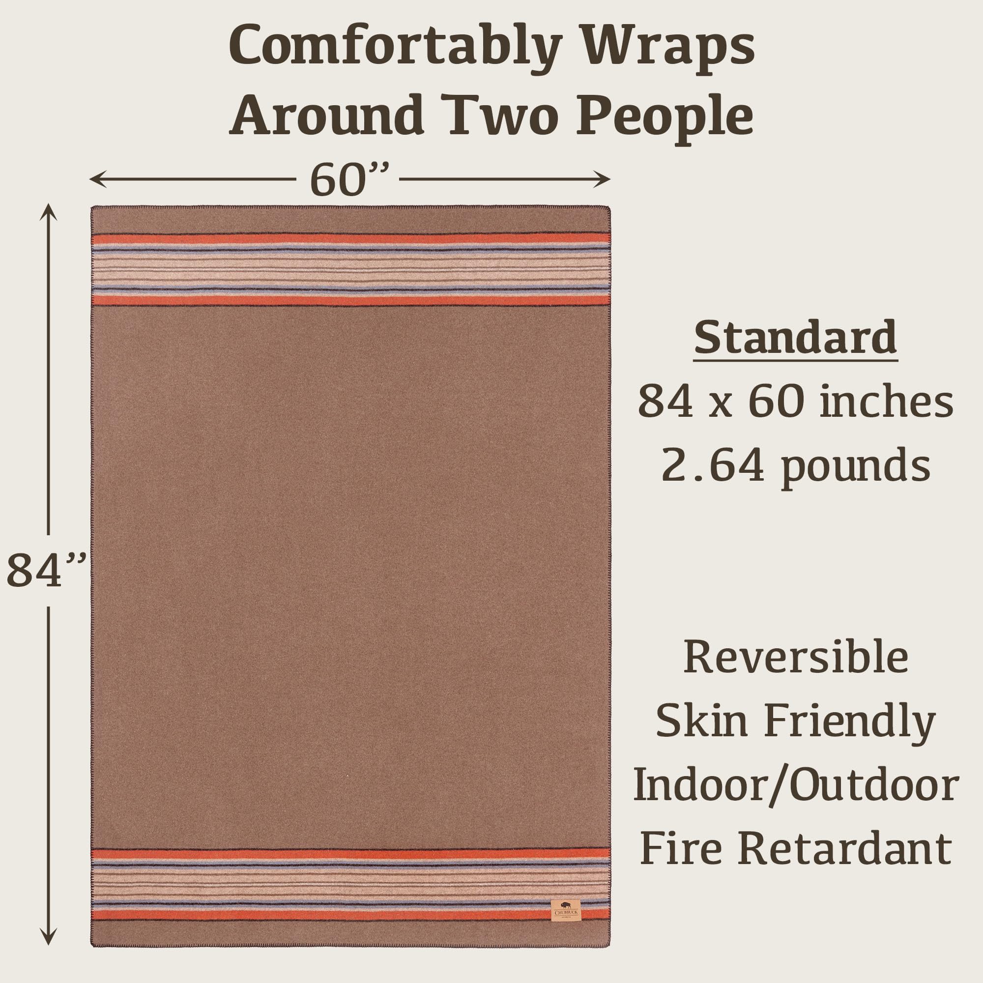 Amazon.co.jp: Chubbuck 100%ウールブランケット キャンプ(60インチ x