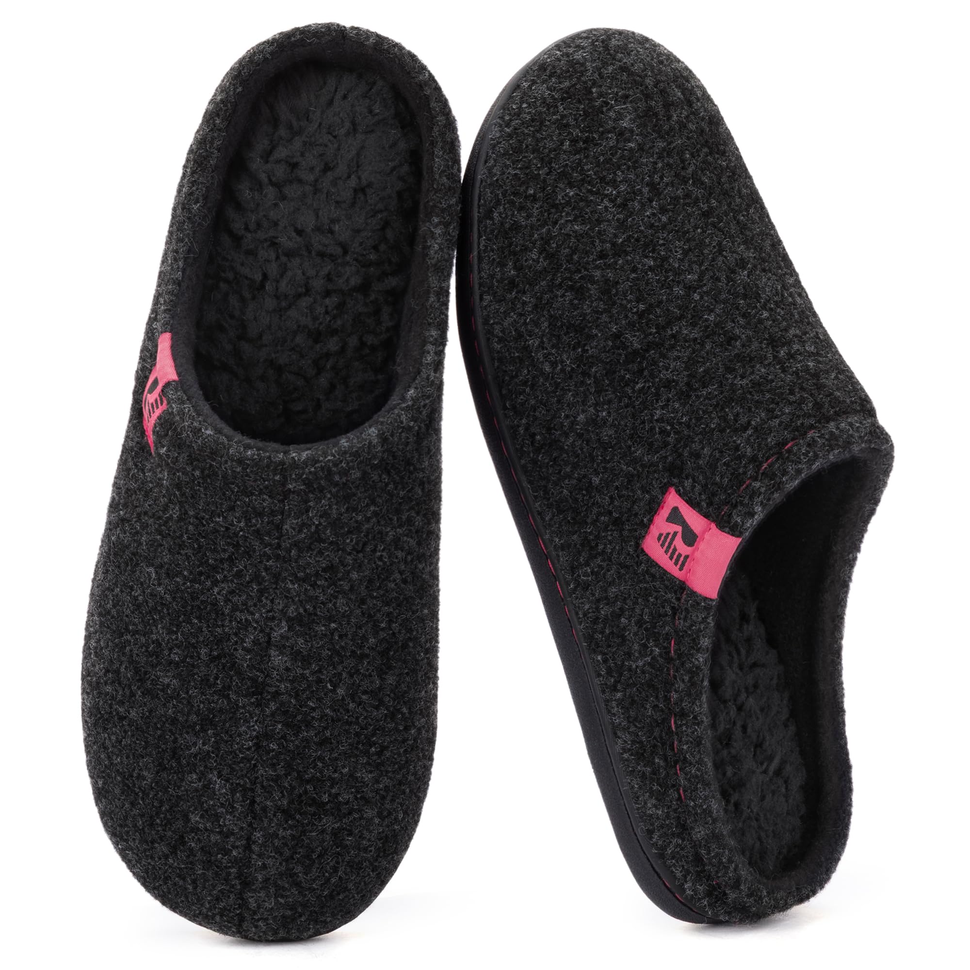 RockDove Pantofole da donna in feltro stile clog robuste antiscivolo per interni