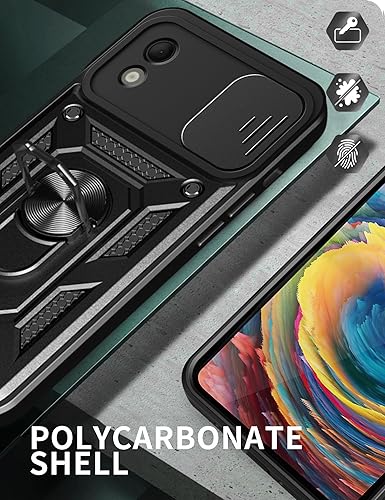 Miniatura 4 de Nokia C110 - Funda compatible con Nokia C110 N156DL con protector de pantalla de vidrio templado, protección gruesa de policarbonato y poliuretano