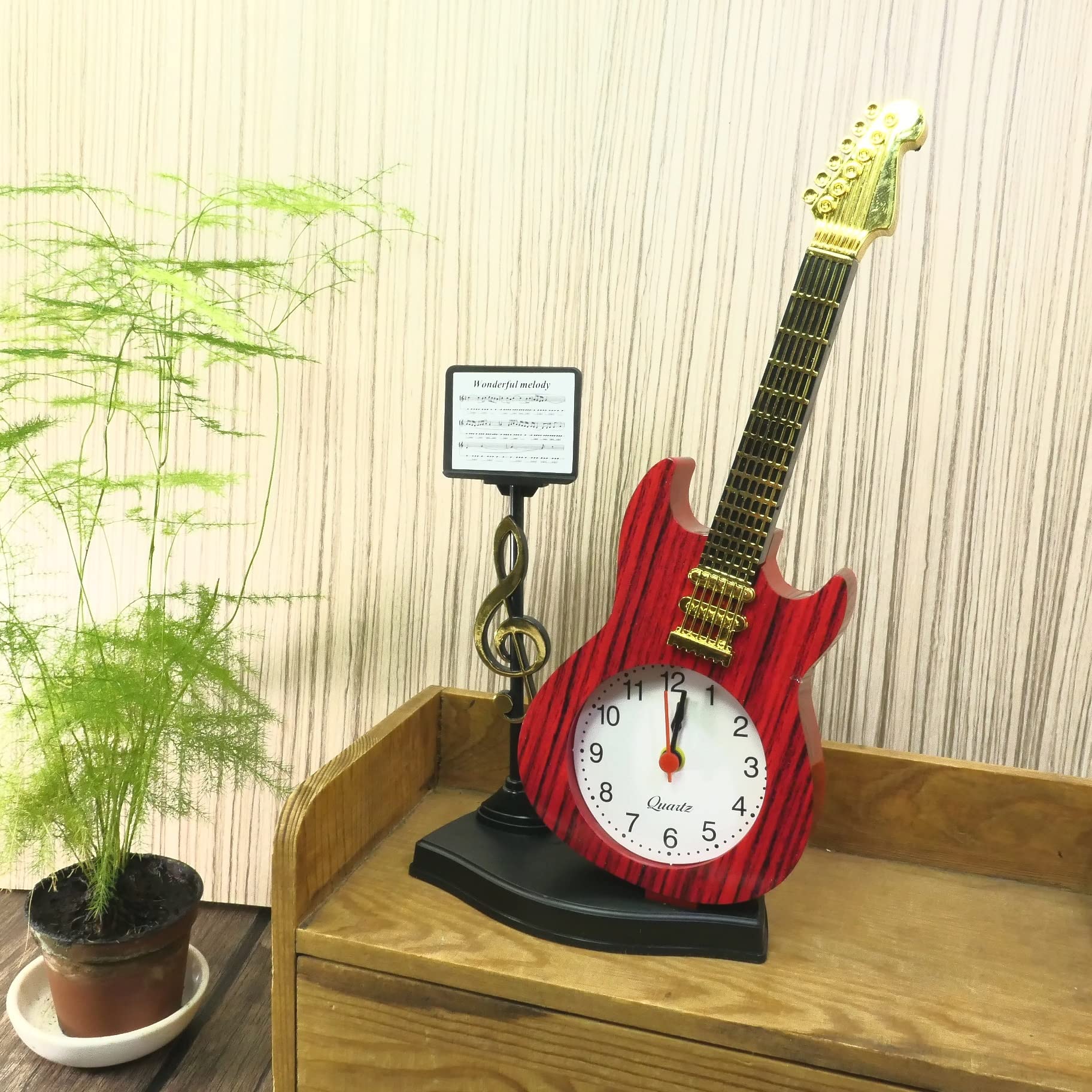 Amazon.co.jp: 置時計 エレキギター型 アラーム付き 目覚まし