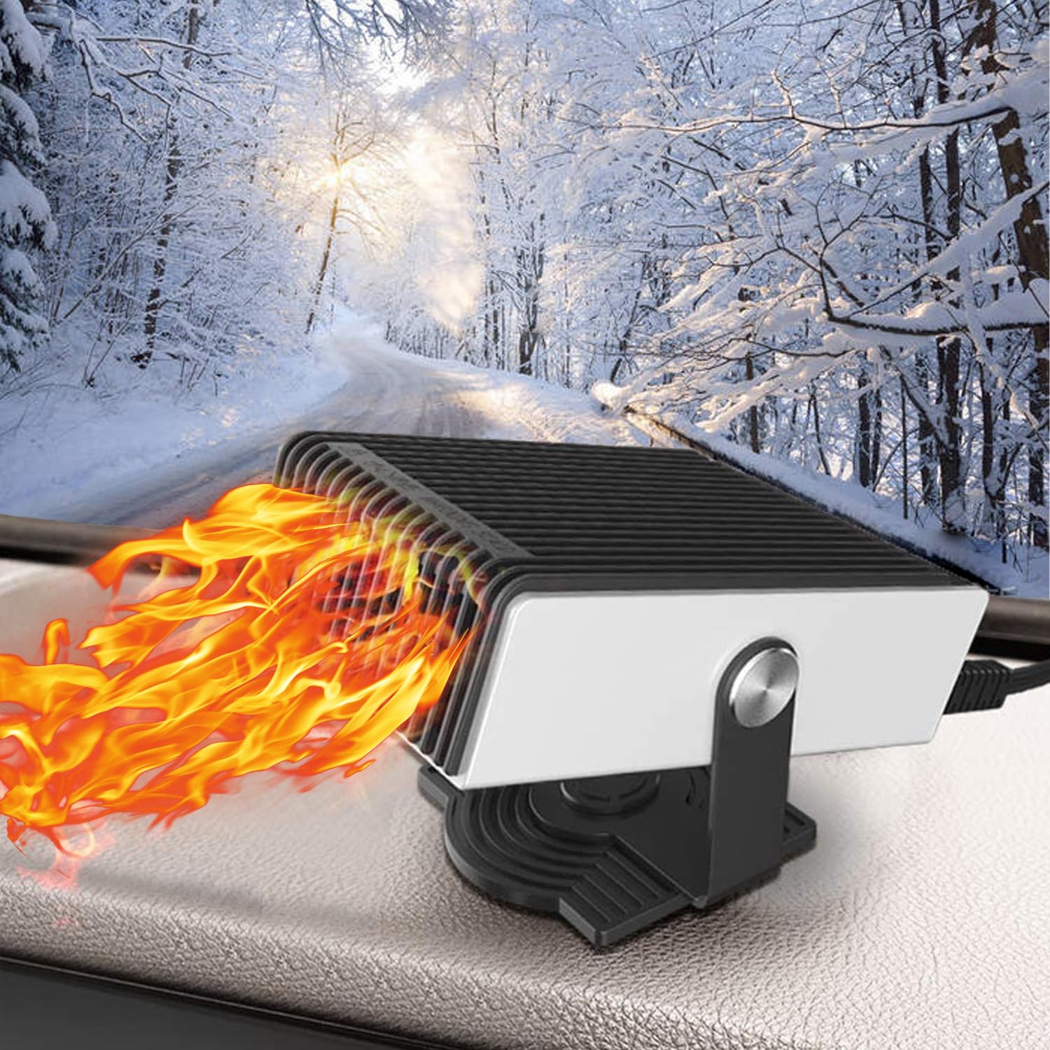 12V 150W Portable Car Heater,2 in 1 Auto Heater/Cooling Fan