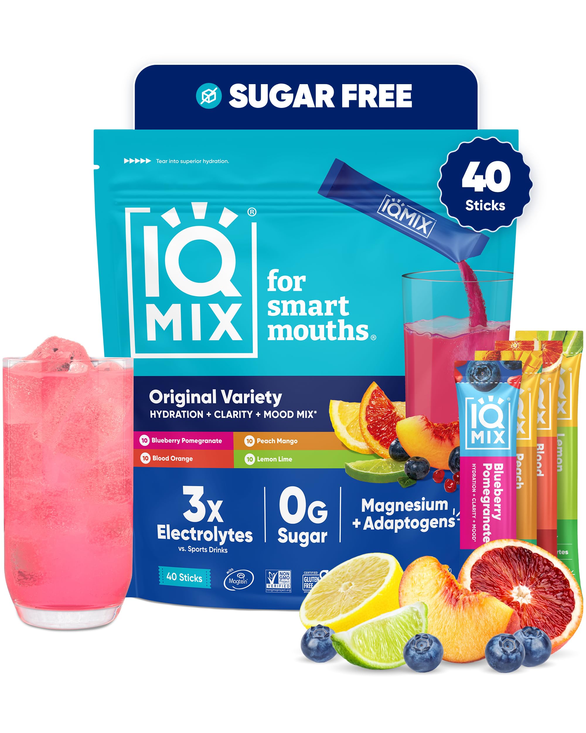 IQMIX Sugar Free Electrolytes Powder Packets, Blood Orange 20ct — Amazon image 22