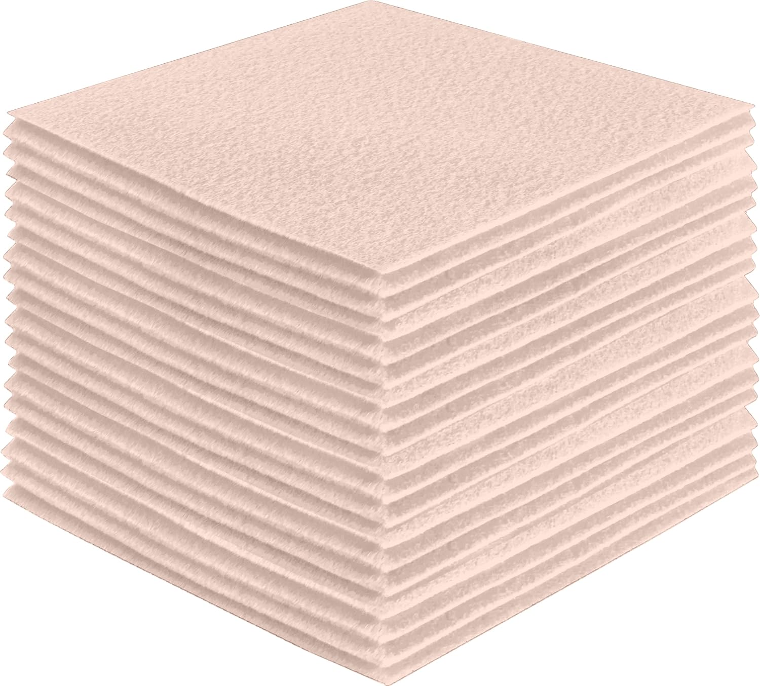 FabricLA Acrylic Felt Sheets for Crafts - Soft Precut 4 X 4 Inches (10cm X 10cm) Felt Squares - Use Felt Fabric Craft Sheets for DIY, Hobby, Costume, and Decoration - Sand, 42 Pieces